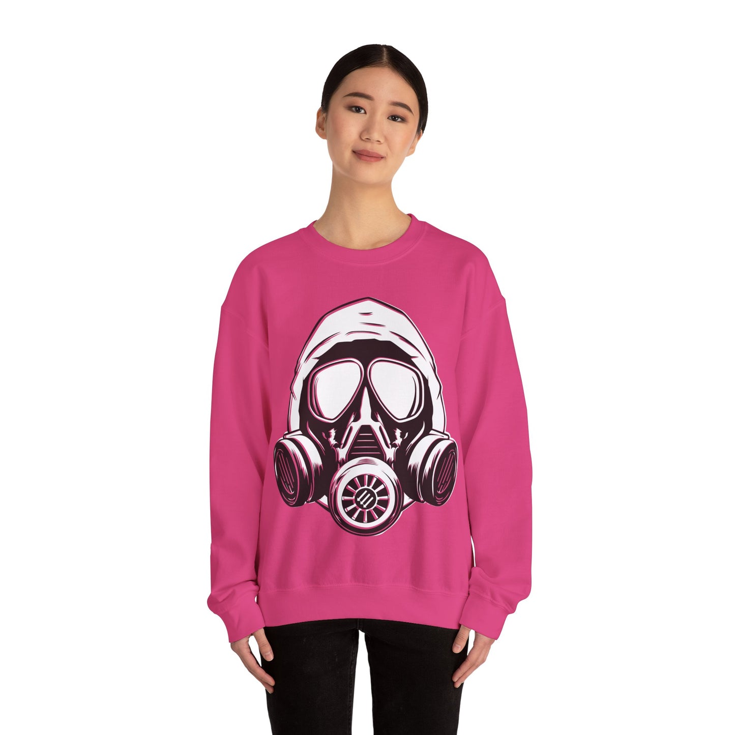 Hooded Antifa Gasmask Three Arrows - Sweatshirt