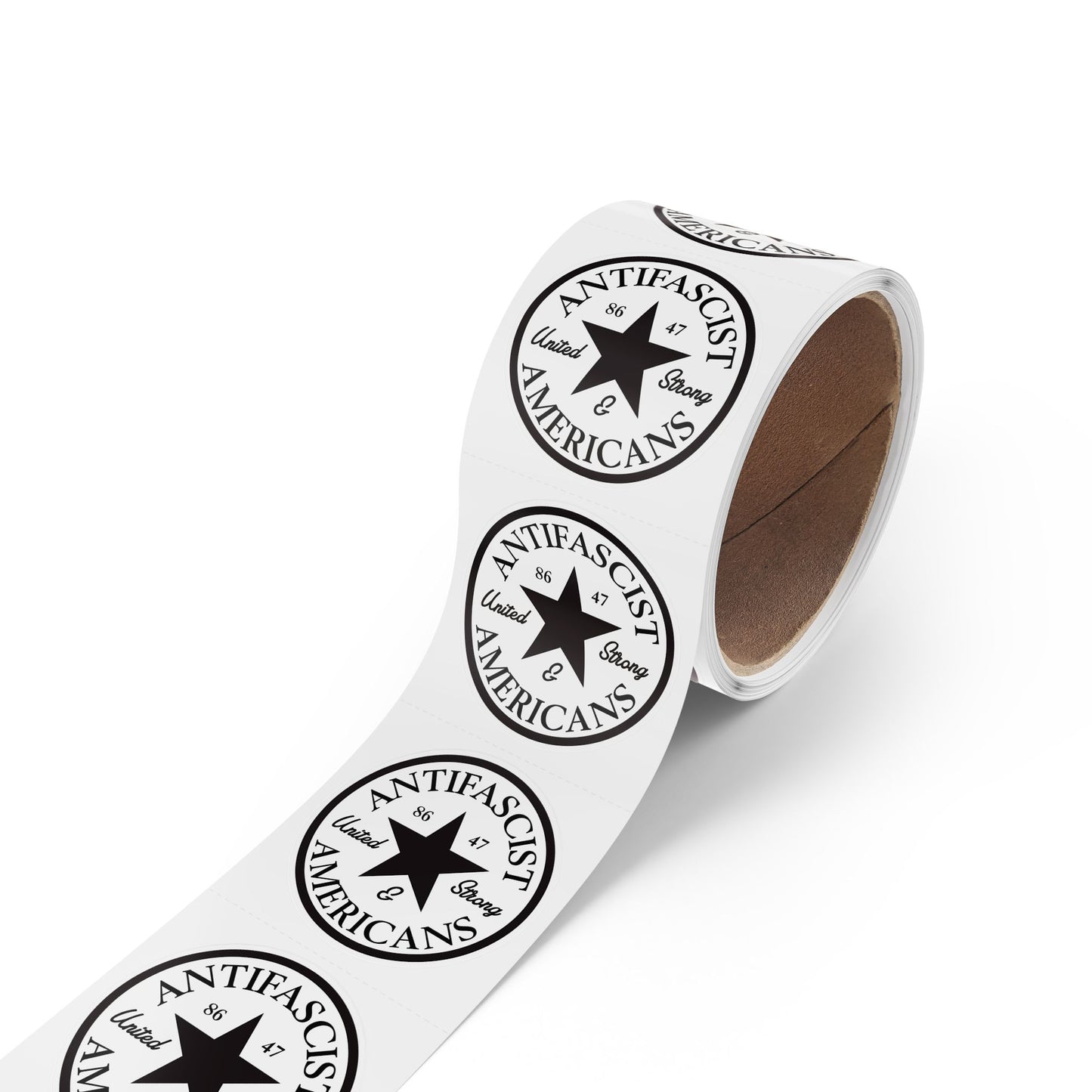 Antifascist Americans Round Sticker Label Rolls