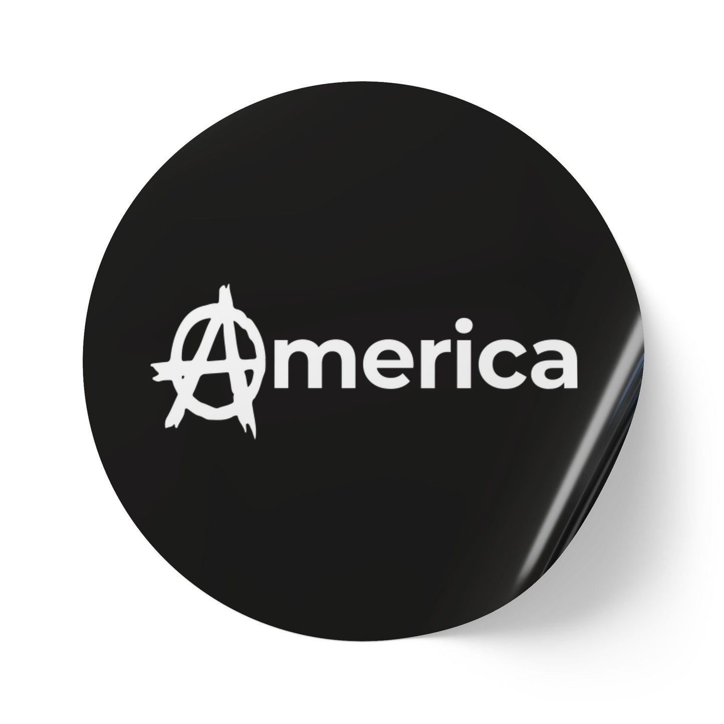 America Round Sticker Label Rolls