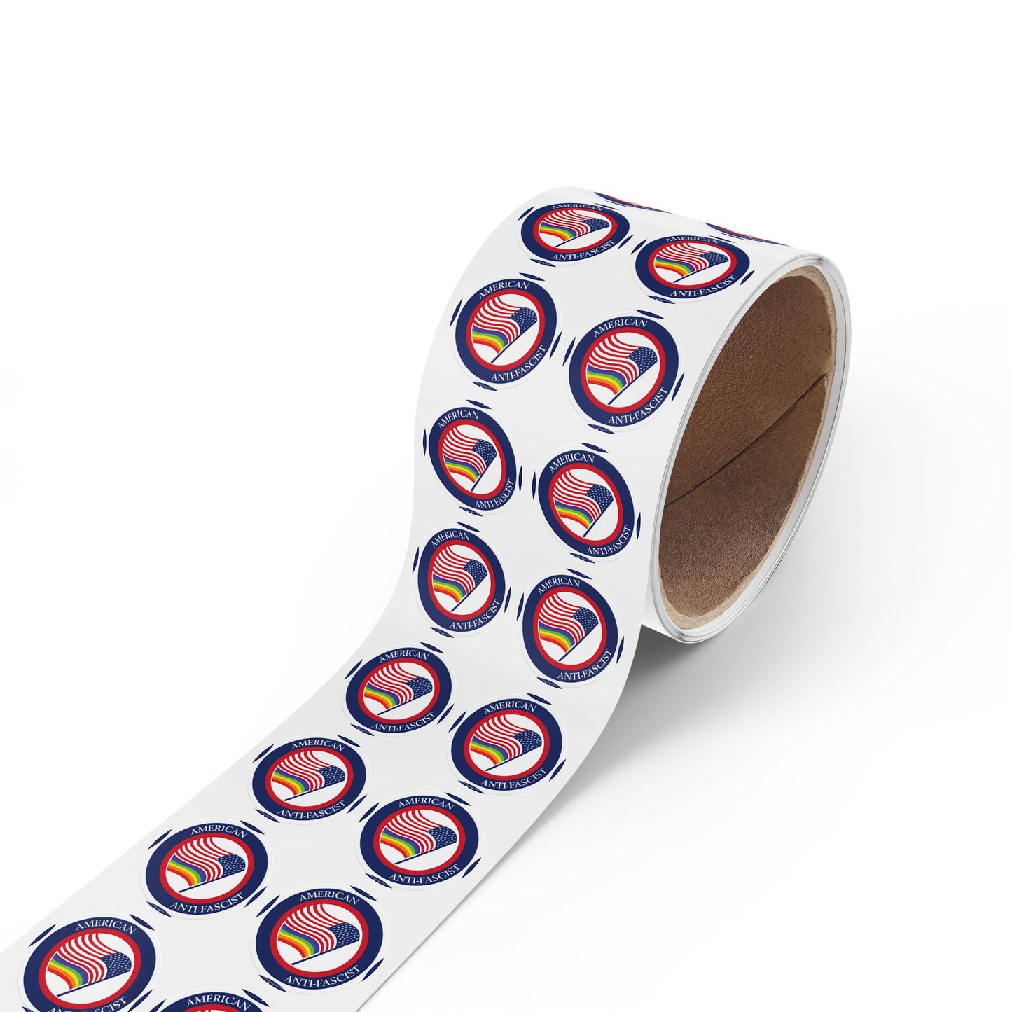 American Anti-Fascist Round Sticker Label Rolls