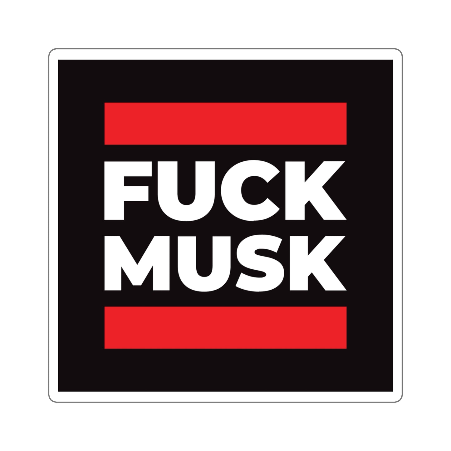 Fuck Musk - Square Stickers - Free Oppression