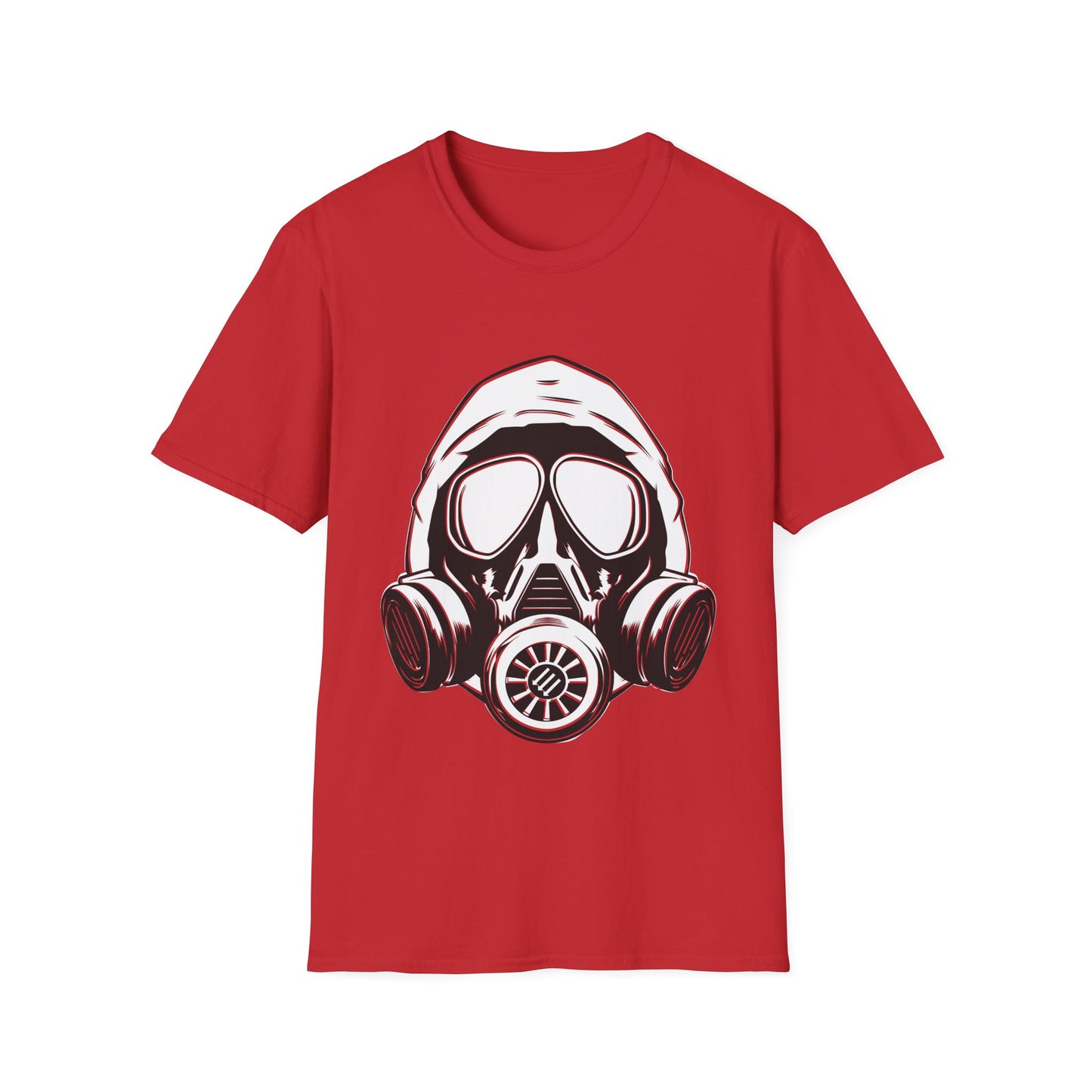 Hooded Antifa Gasmask Three Arrows T-shirt