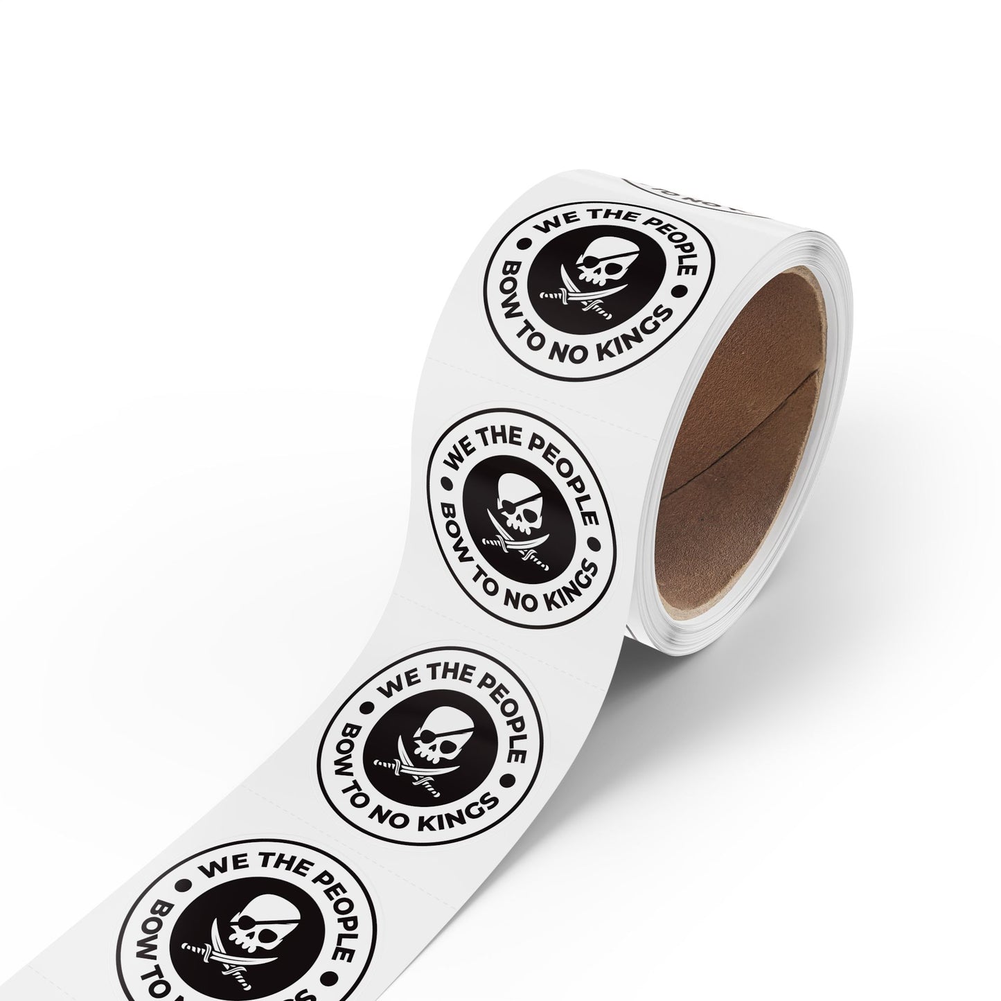 We The People Bow To No Kings Round Sticker Label Rolls