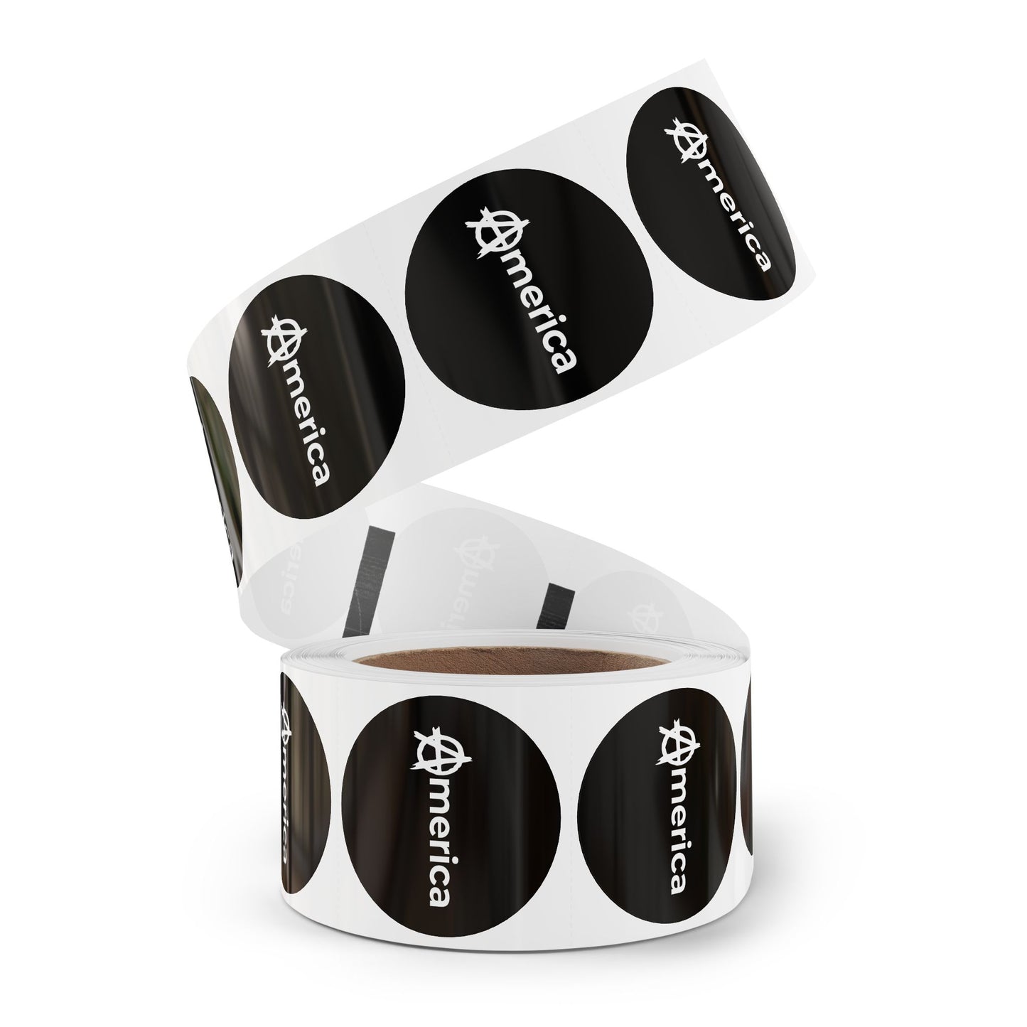 America Round Sticker Label Rolls