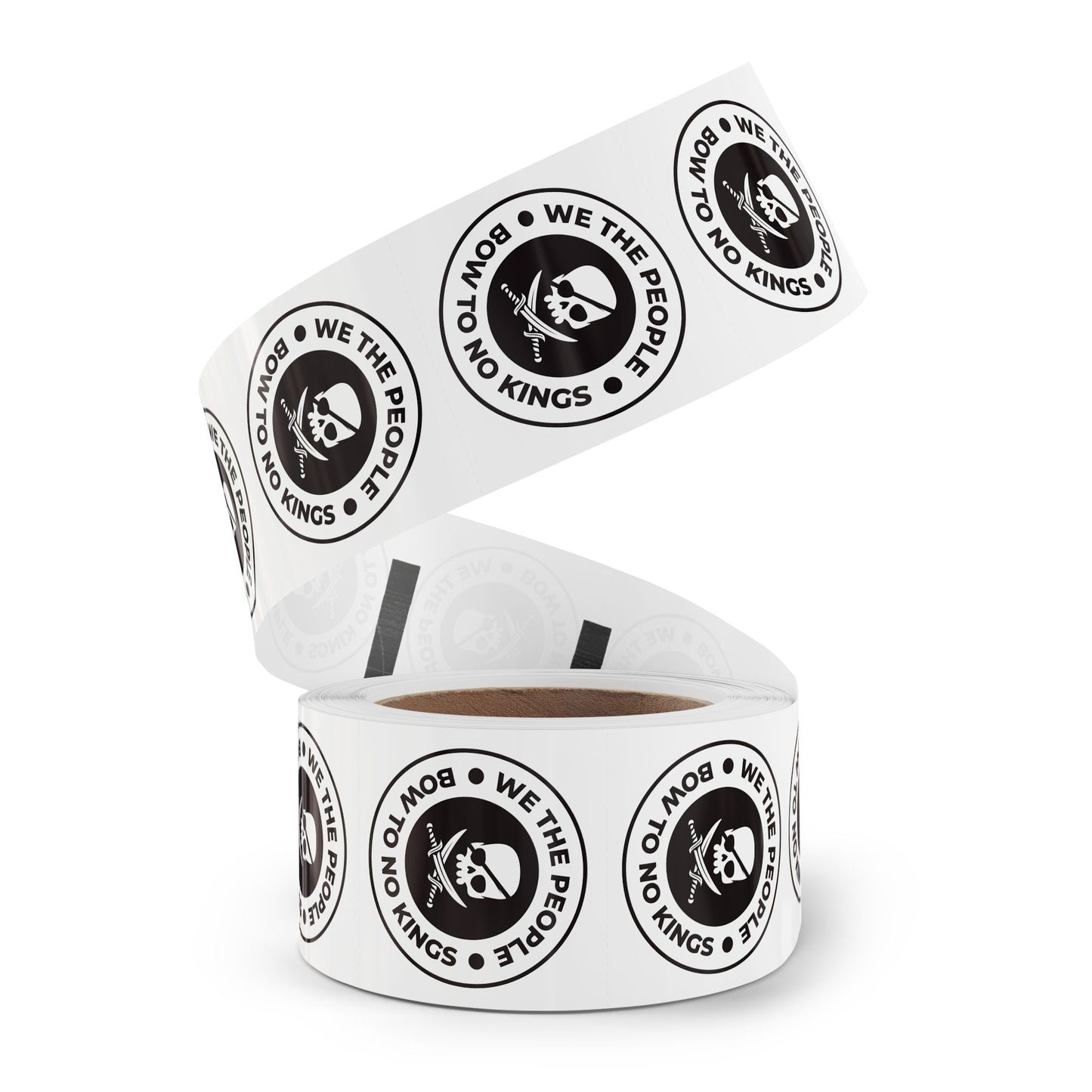 We The People Bow To No Kings Round Sticker Label Rolls