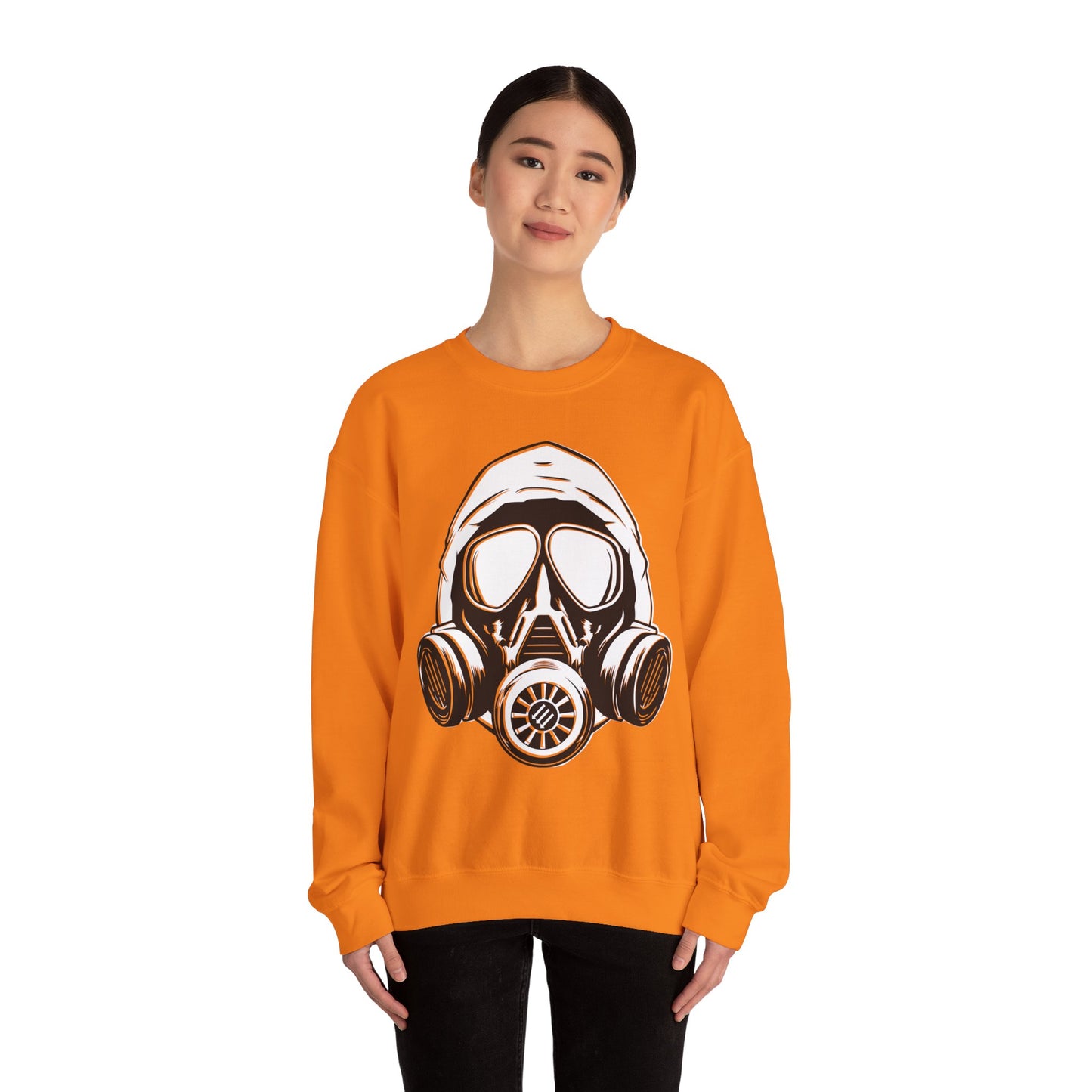 Hooded Antifa Gasmask Three Arrows - Sweatshirt