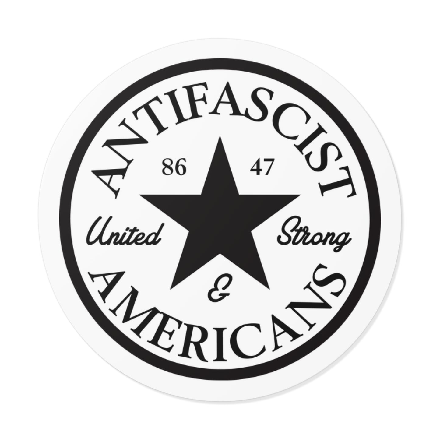 Antifascist Americans - Round Vinyl Stickers