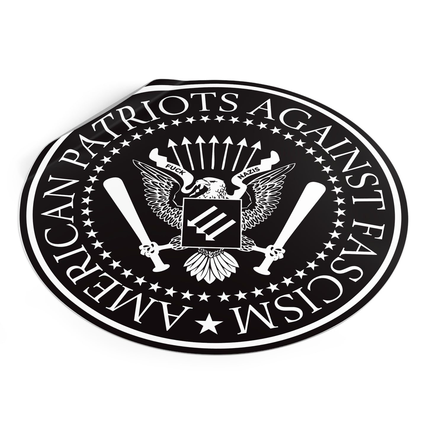 American Patriots Against Fascism – Round Vinyl Sticker
