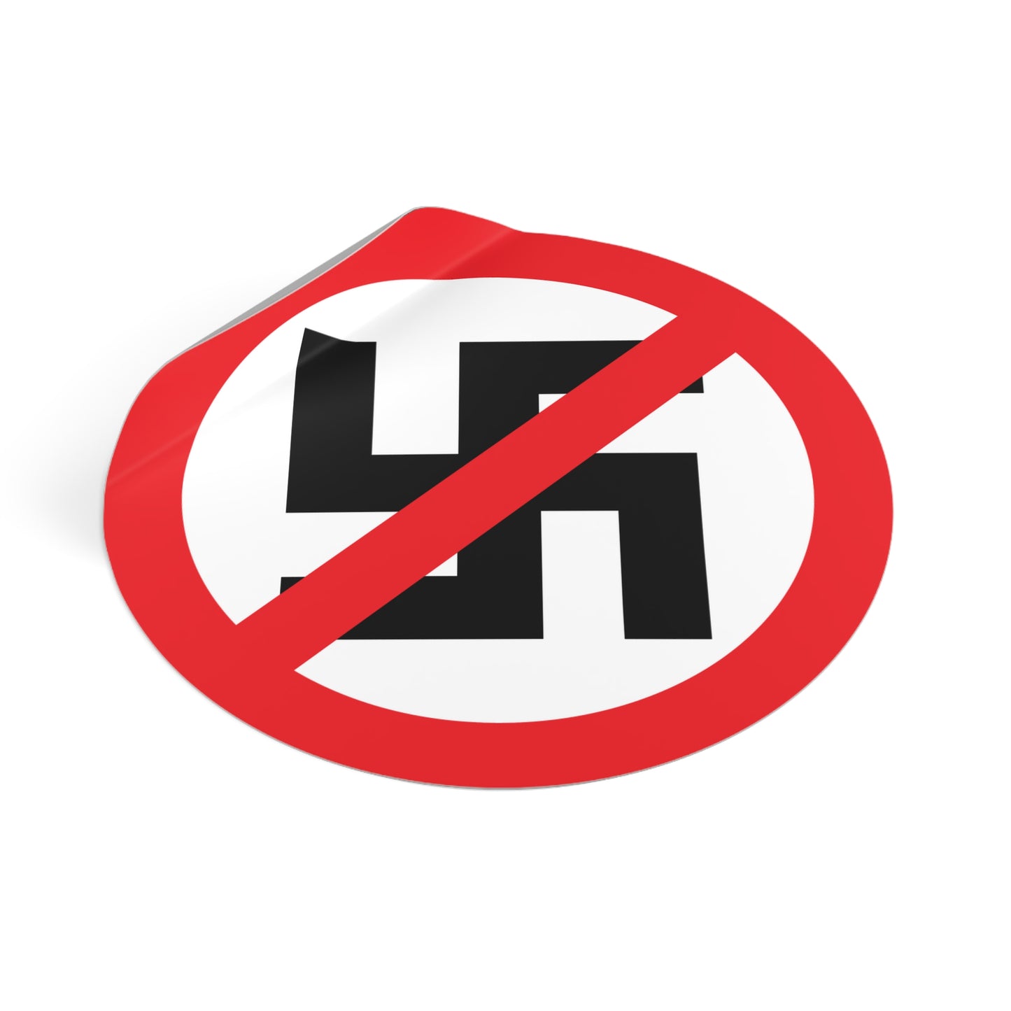 Anti-Nazi Vinyl Sticker – Round Weatherproof Political Decal for Activists – Anti-Fascist, Pro-Democracy Resistance Sticker for Cars, Laptops & More