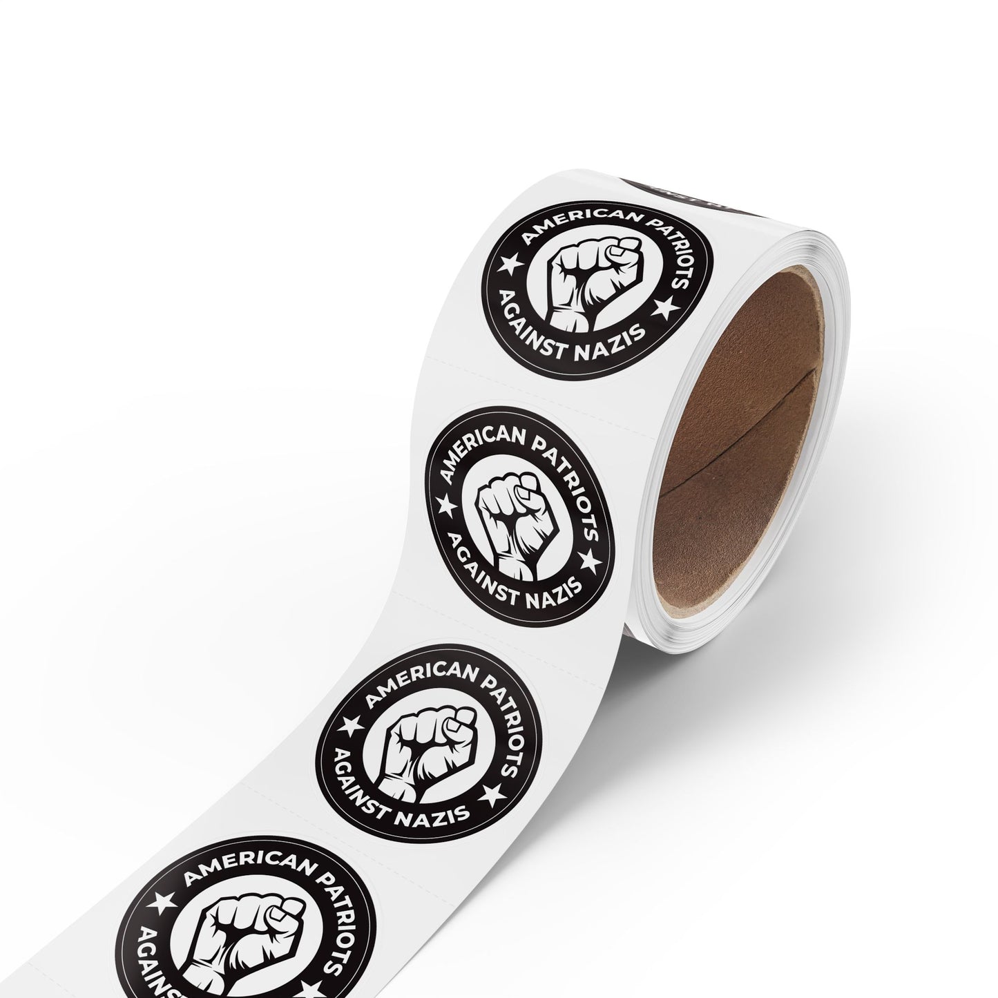 American Patriots Against Nazis Round Sticker Label Rolls