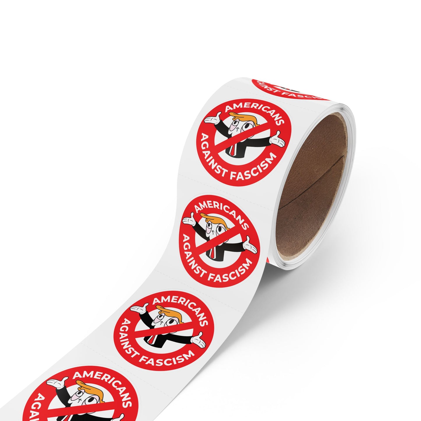 Americans Against Fascism Round Sticker Label Rolls Bulk