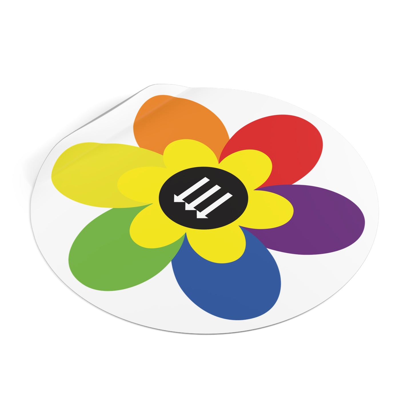 Flower Power - Round Vinyl Stickers
