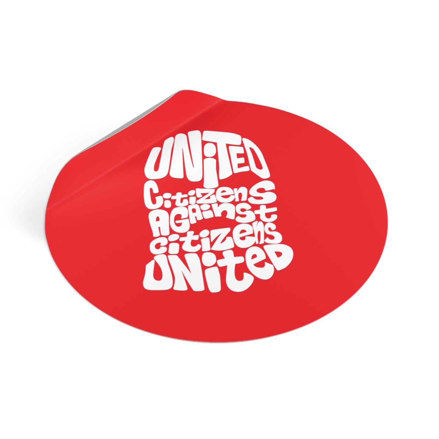 Citoyens unis contre citoyens unis – Autocollants ronds en vinyle