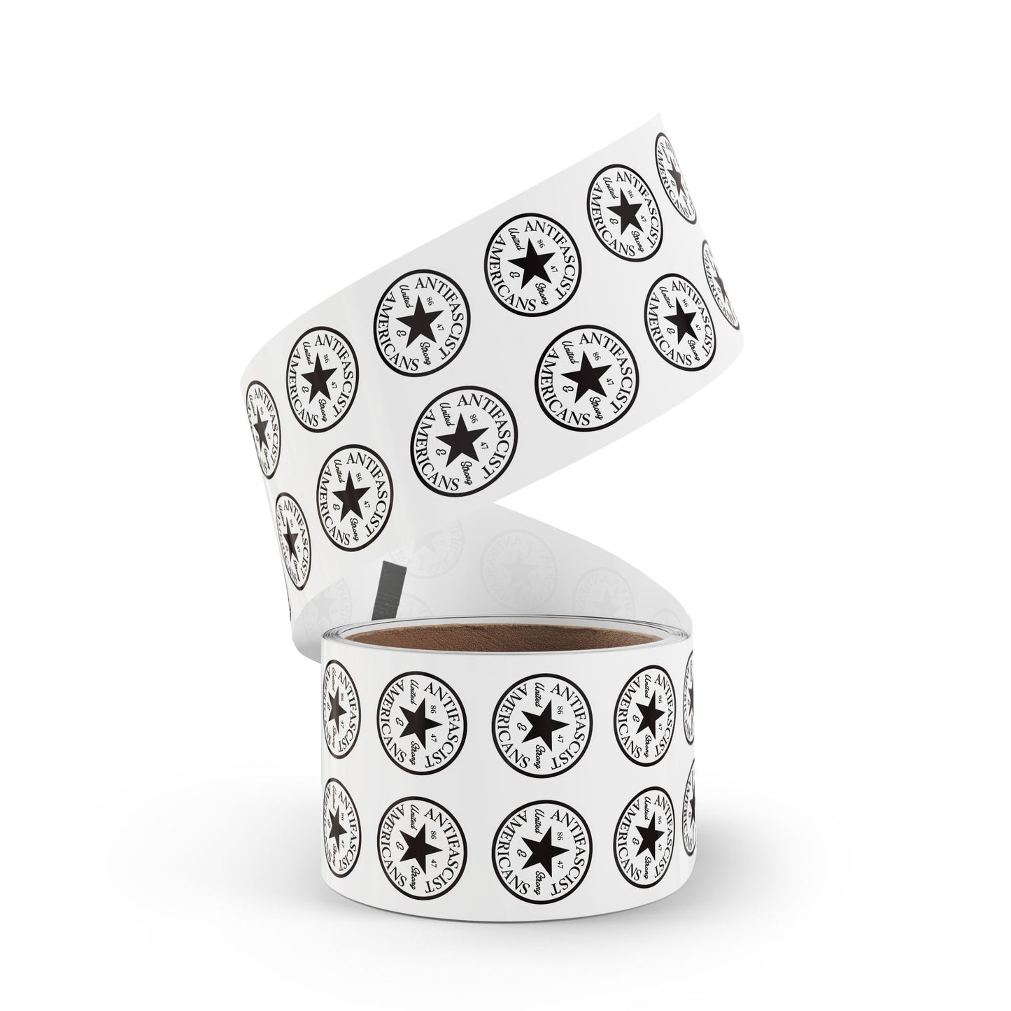 Antifascist Americans Round Sticker Label Rolls