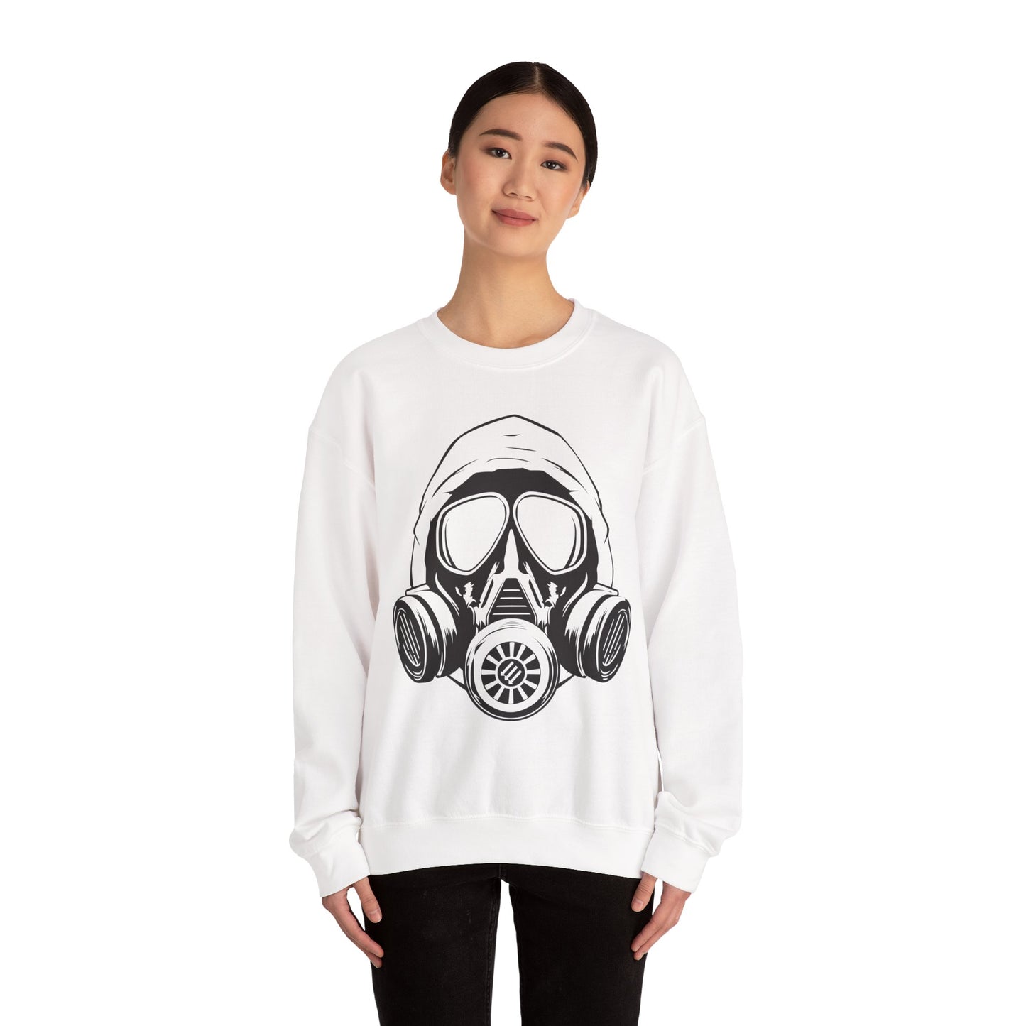 Hooded Antifa Gasmask Three Arrows - Sweatshirt