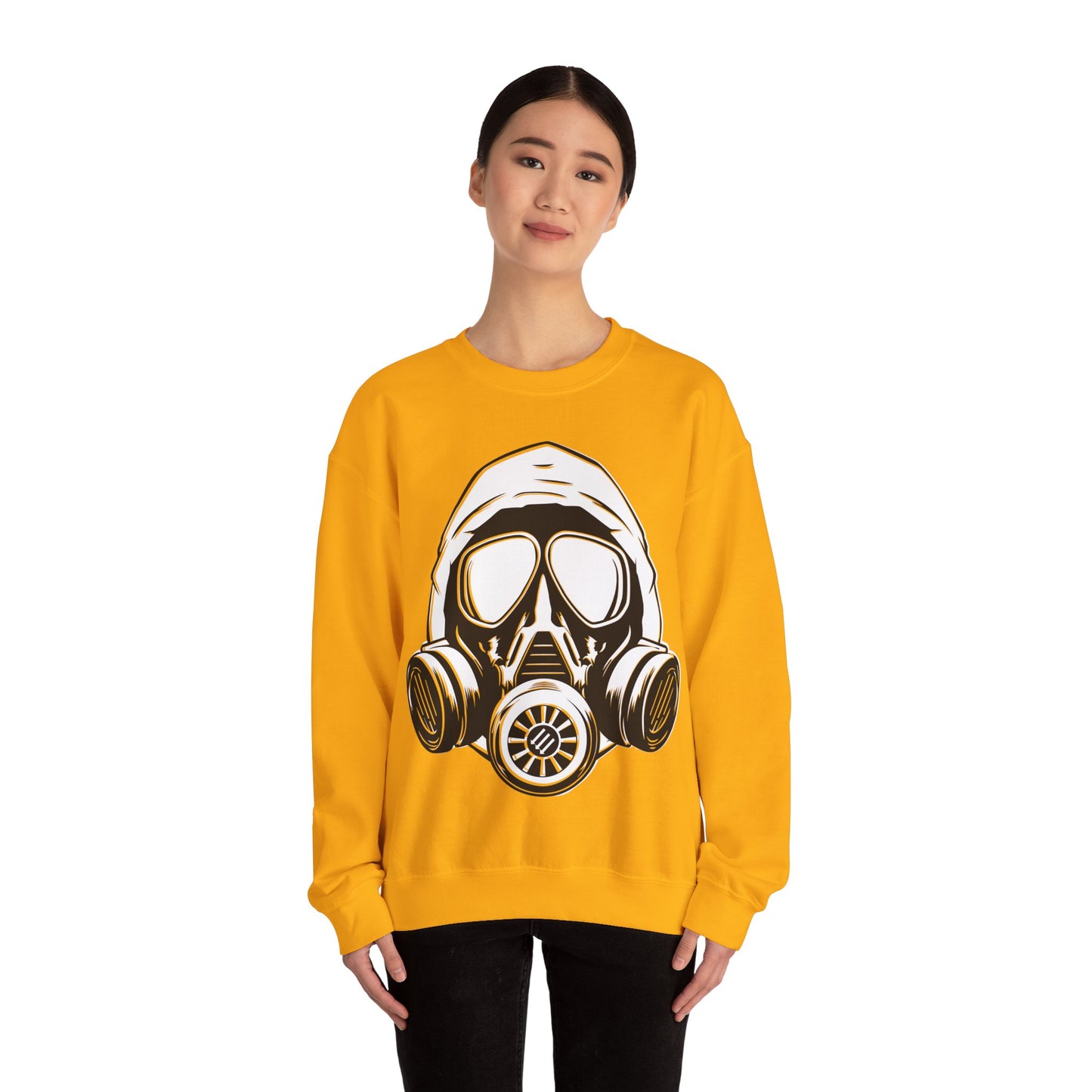Hooded Antifa Gasmask Three Arrows - Sweatshirt