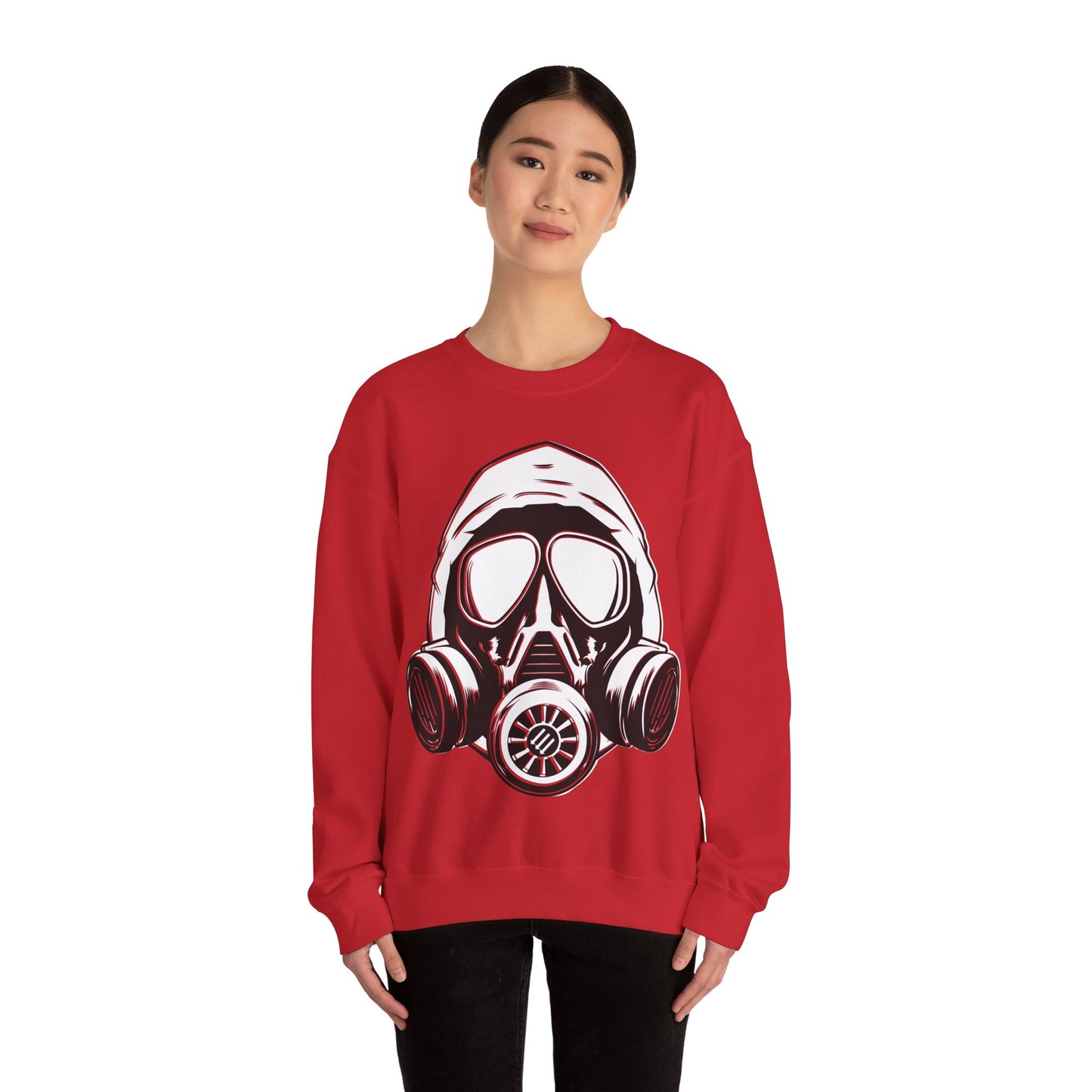 Hooded Antifa Gasmask Three Arrows - Sweatshirt