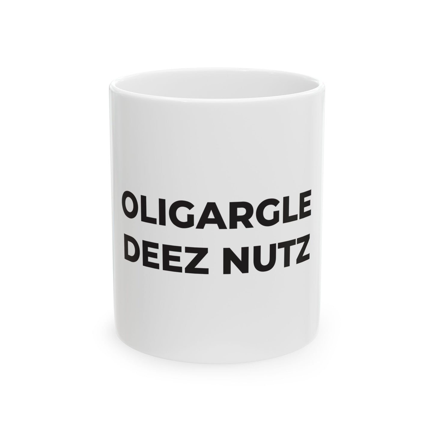 Ceramic Mug - Oligargle Deez Nutz - Free Oppression