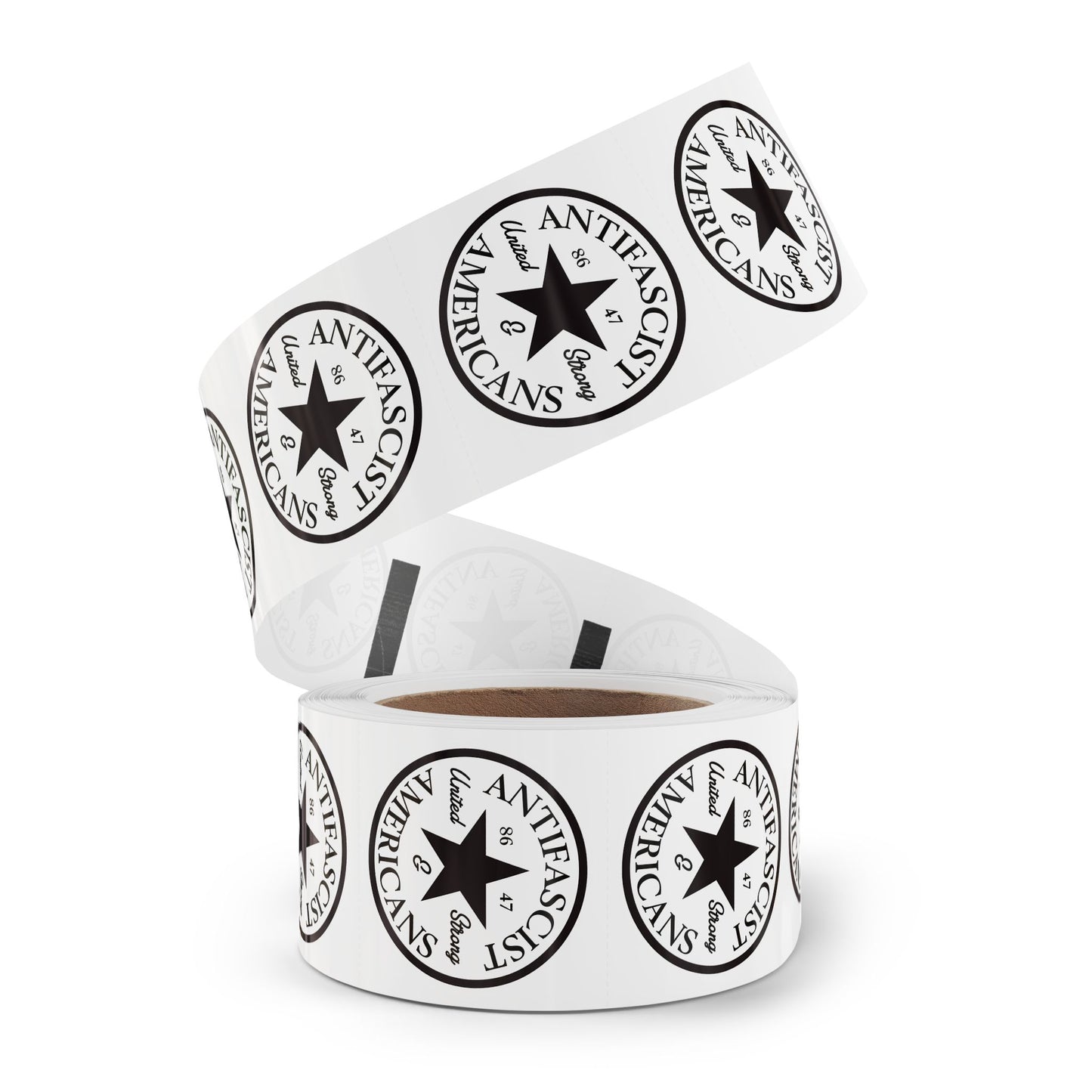 Antifascist Americans Round Sticker Label Rolls