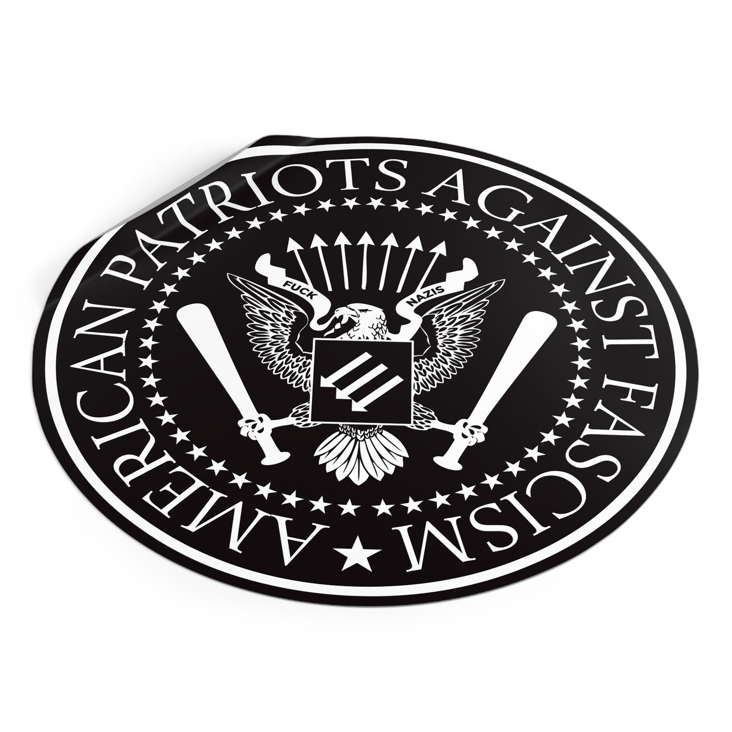 American Patriots Against Fascism – Round Vinyl Sticker