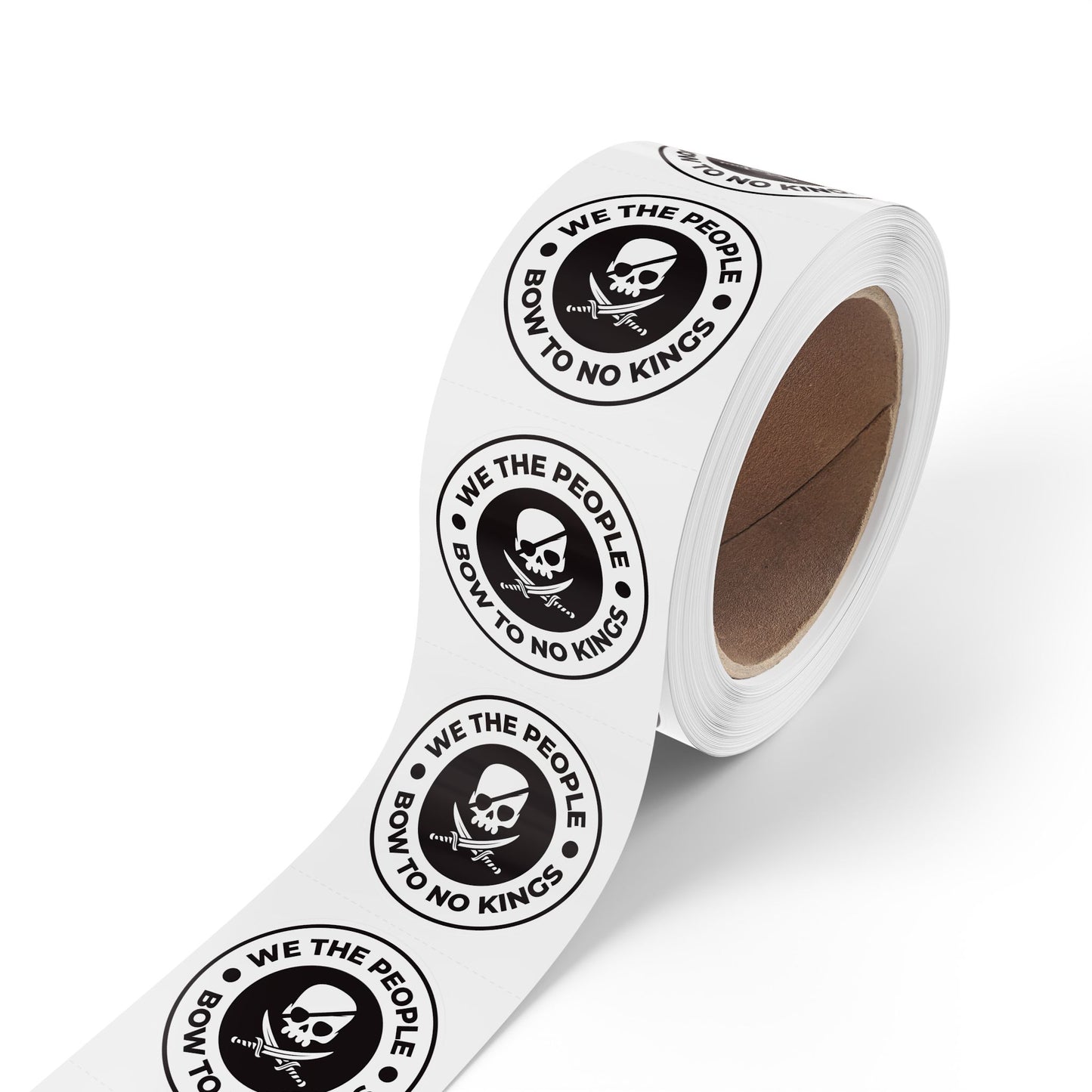 We The People Bow To No Kings Round Sticker Label Rolls