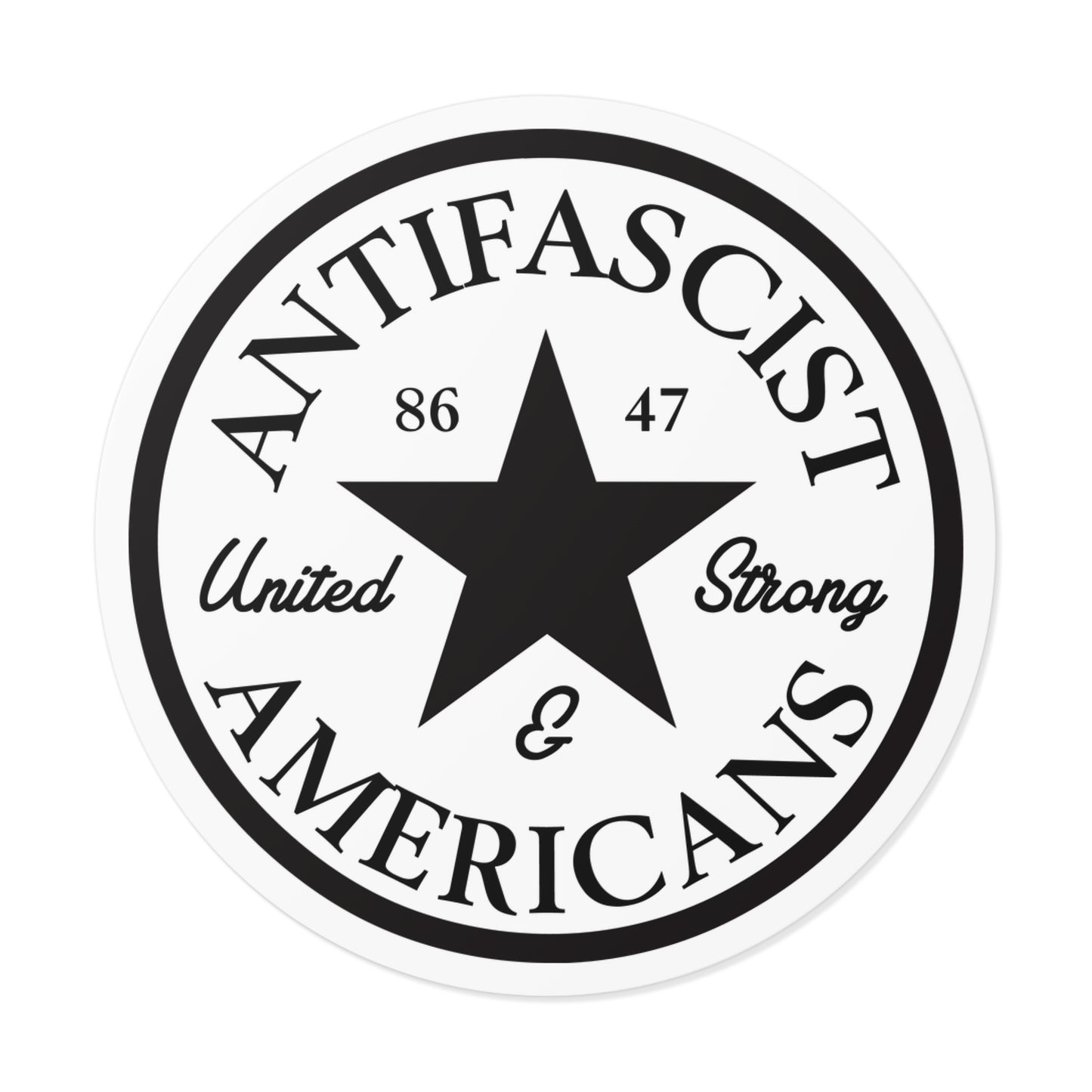 Antifascist Americans - Round Vinyl Stickers