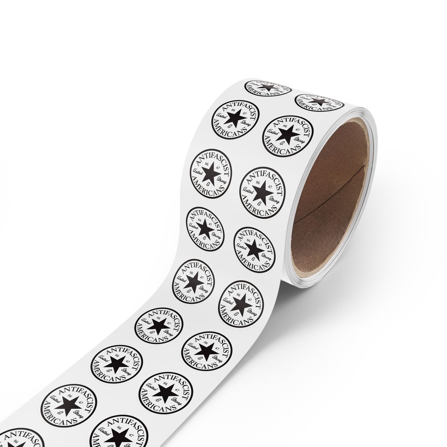 Antifascist Americans Round Sticker Label Rolls