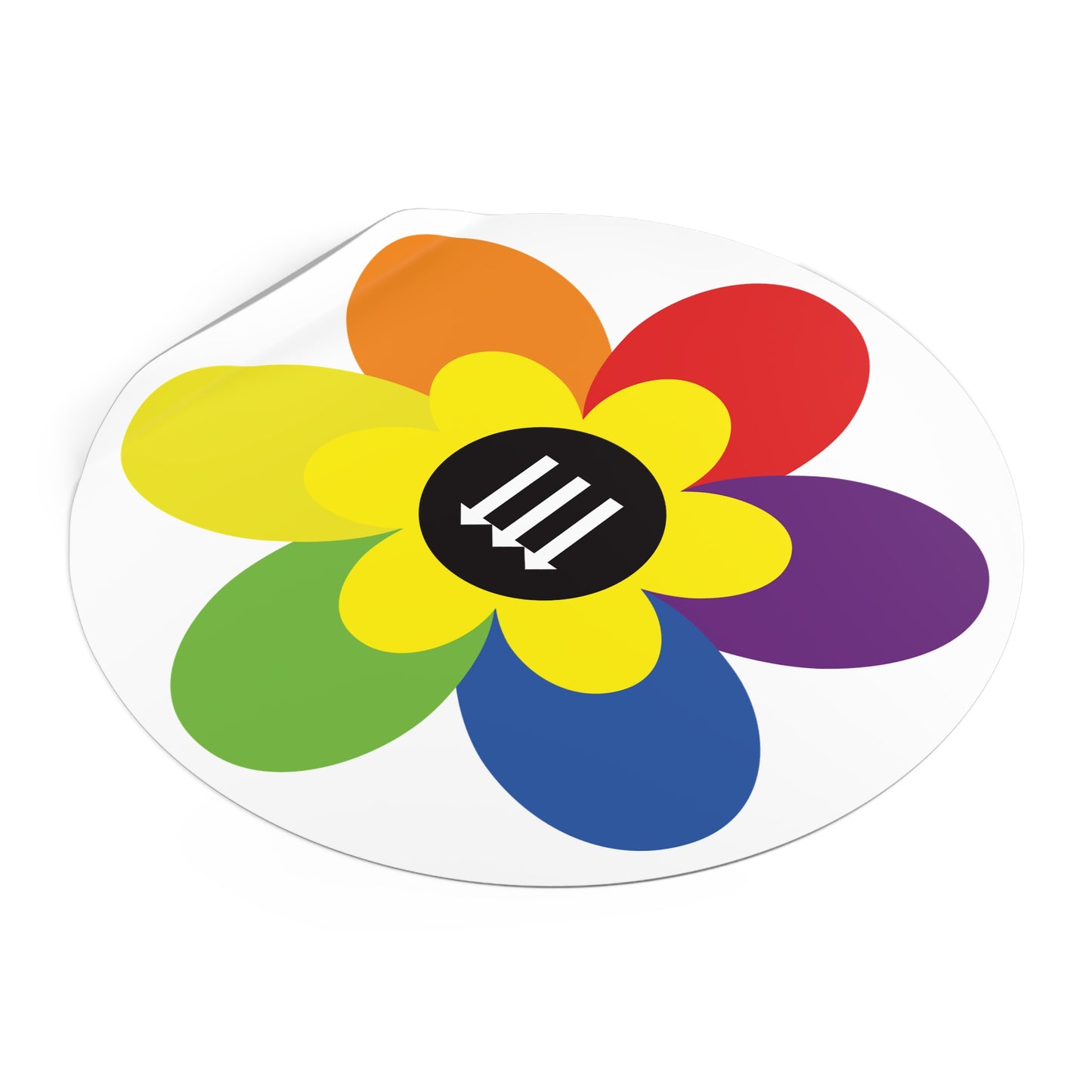 Flower Power - Round Vinyl Stickers