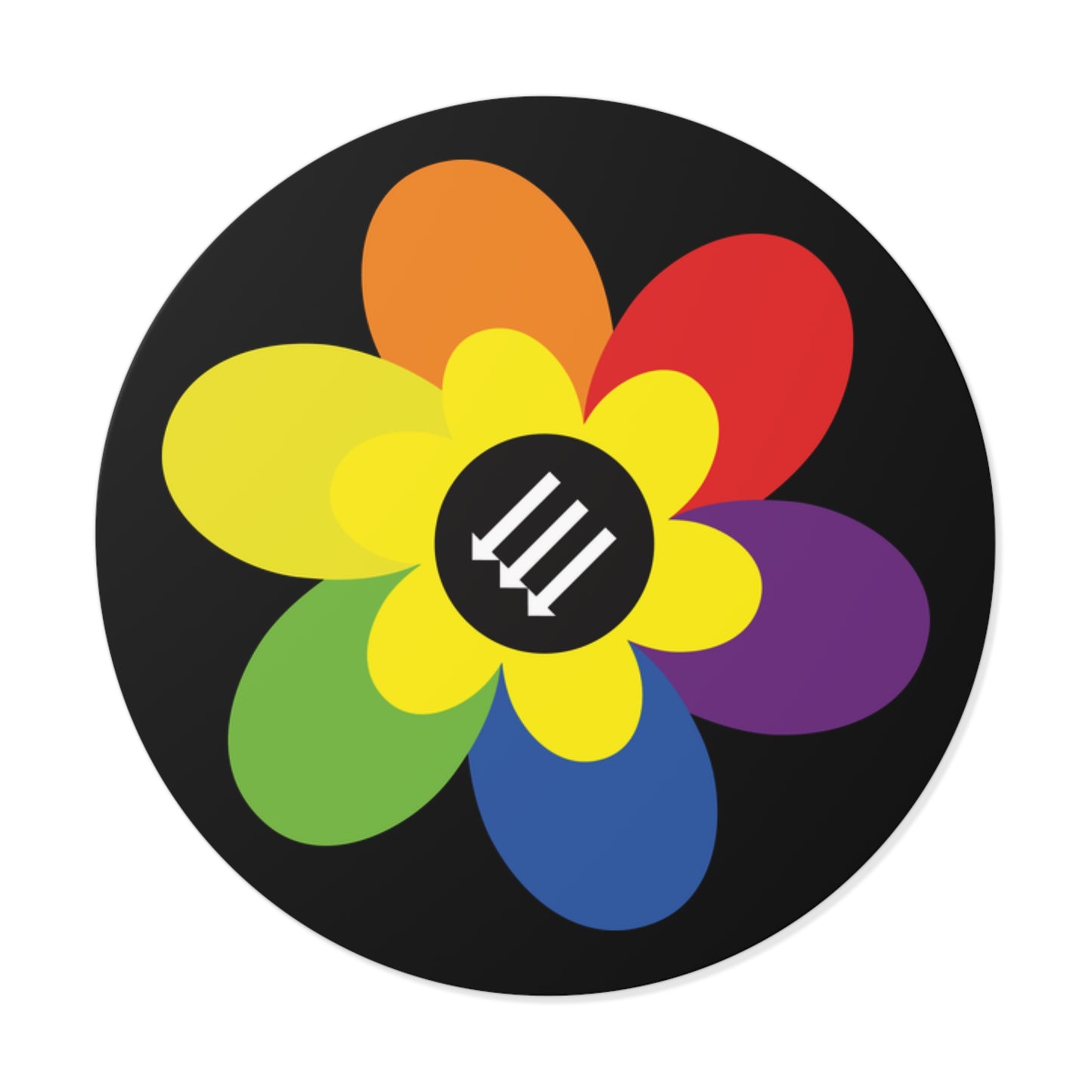 Flower Power - Round Vinyl Stickers