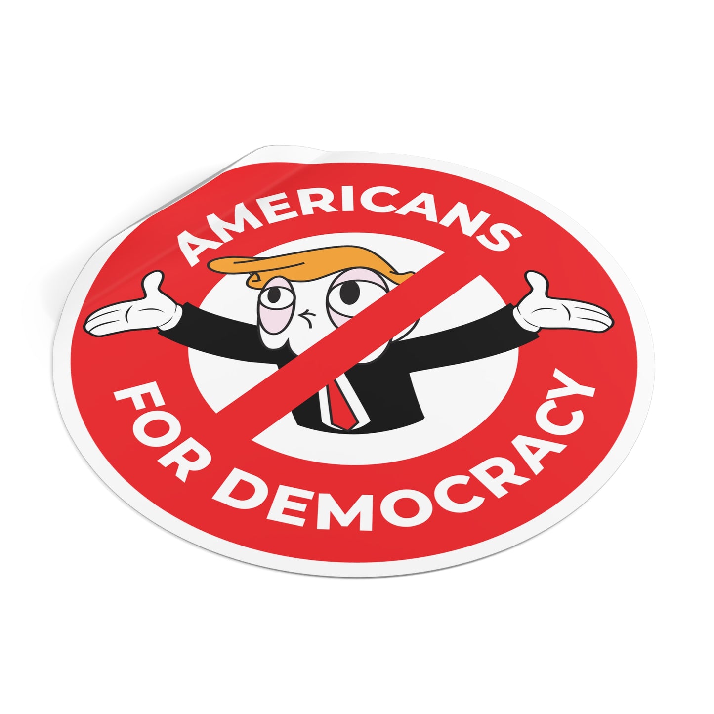 Americans For Democracy - Round Vinyl Stickers