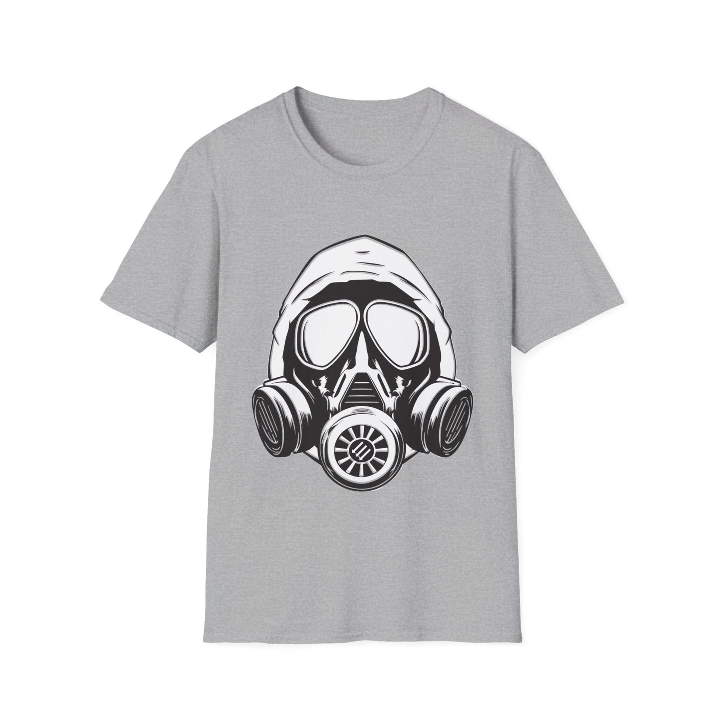 Hooded Antifa Gasmask Three Arrows T-shirt