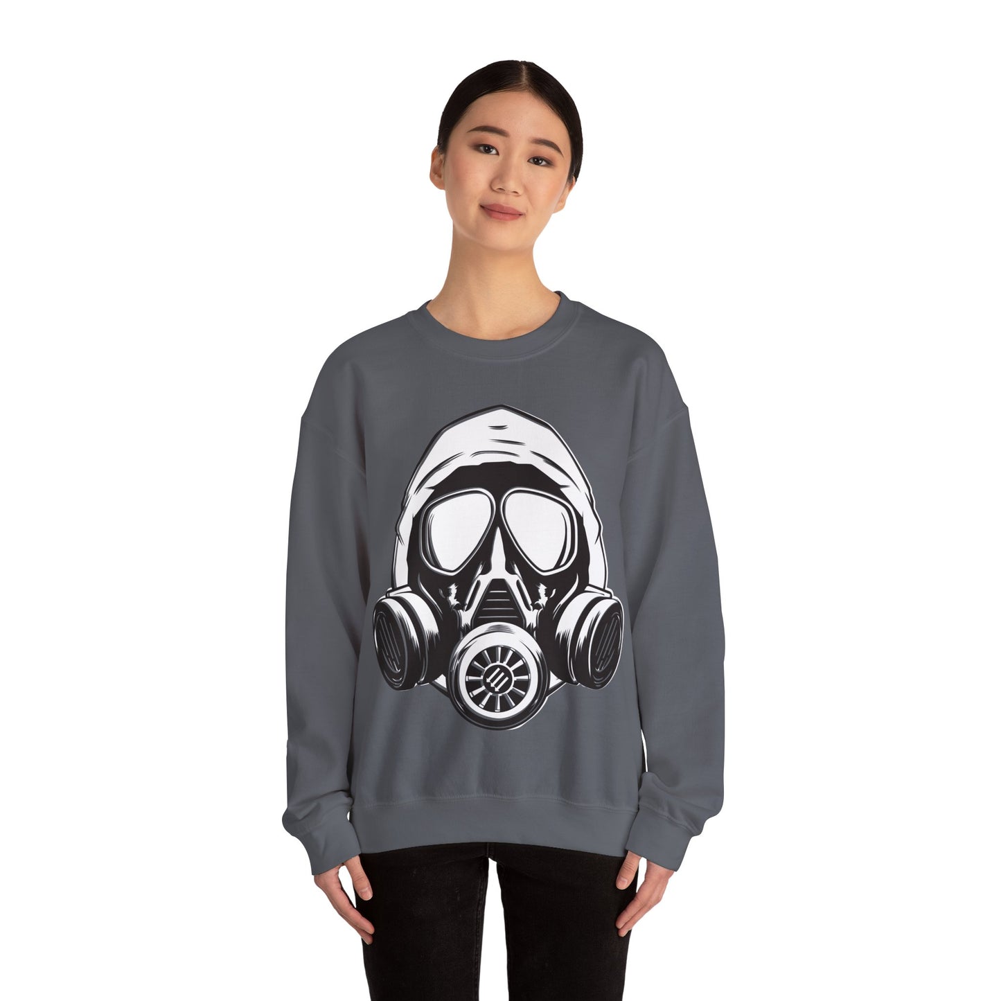 Hooded Antifa Gasmask Three Arrows - Sweatshirt