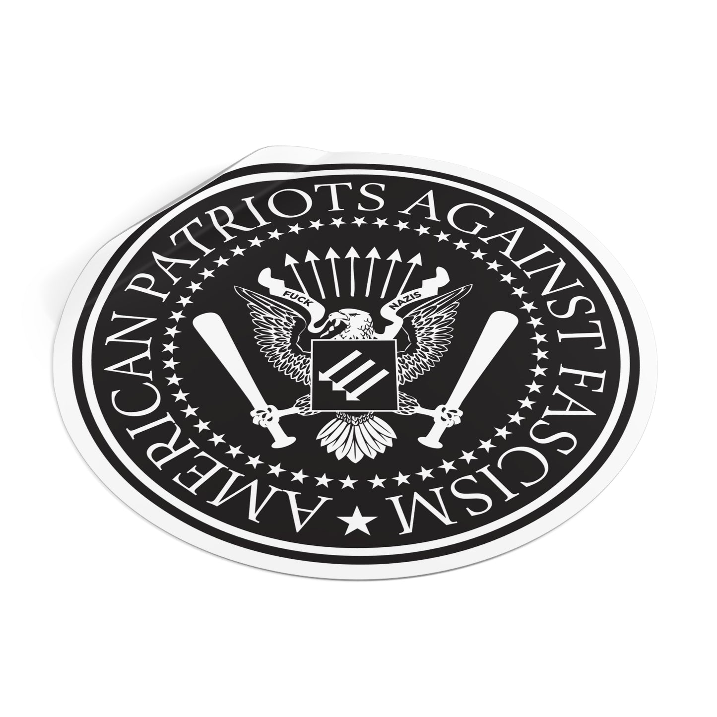American Patriots Against Fascism - Round Vinyl Stickers