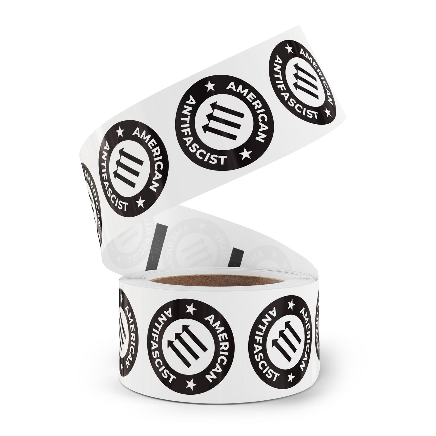 American Antifascist Round Sticker Label Rolls