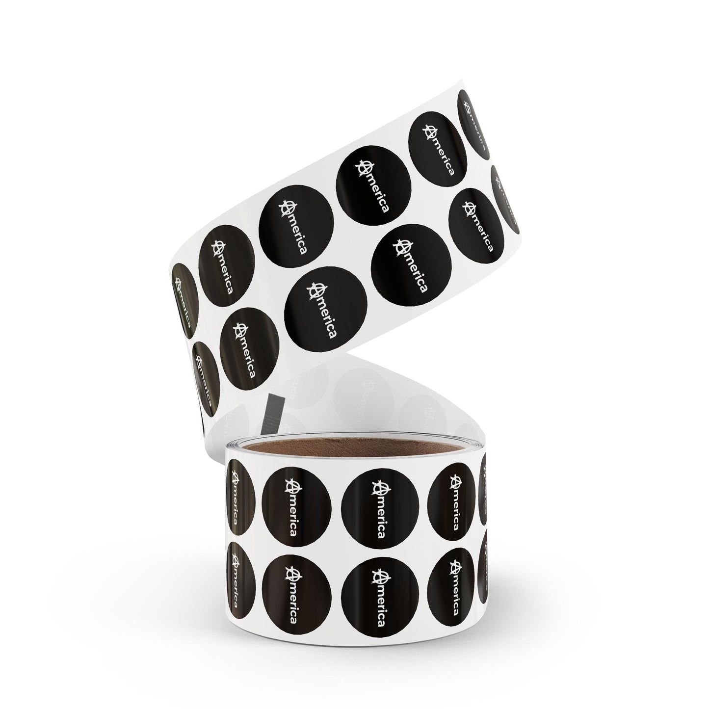 America Round Sticker Label Rolls