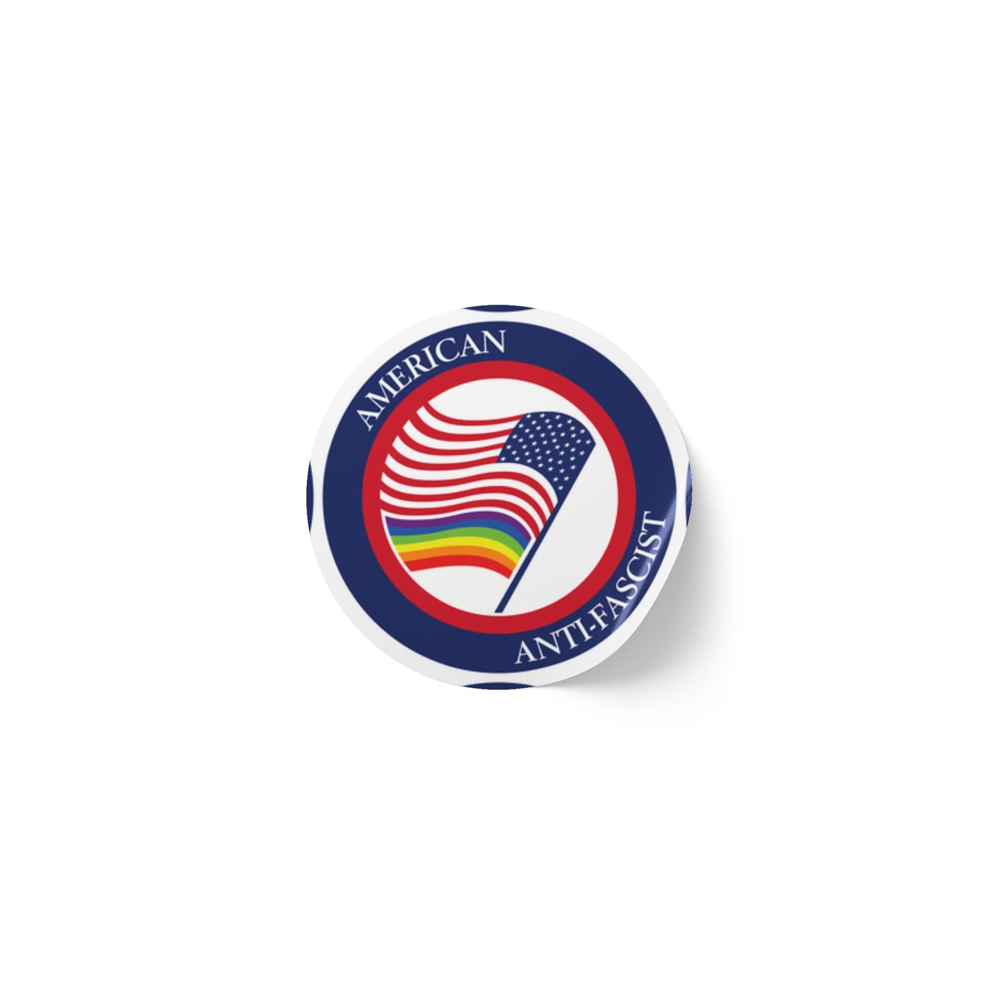 American Anti-Fascist Round Sticker Label Rolls
