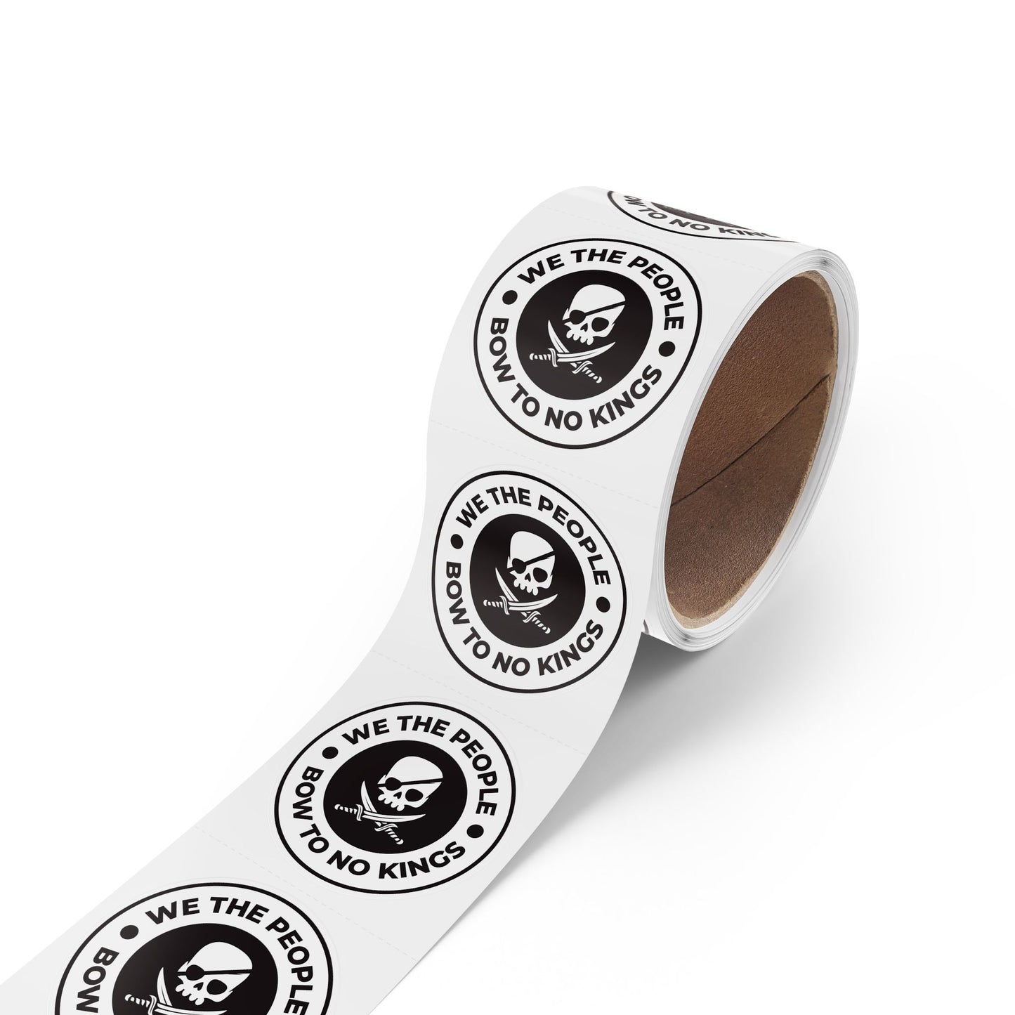 We The People Bow To No Kings Round Sticker Label Rolls