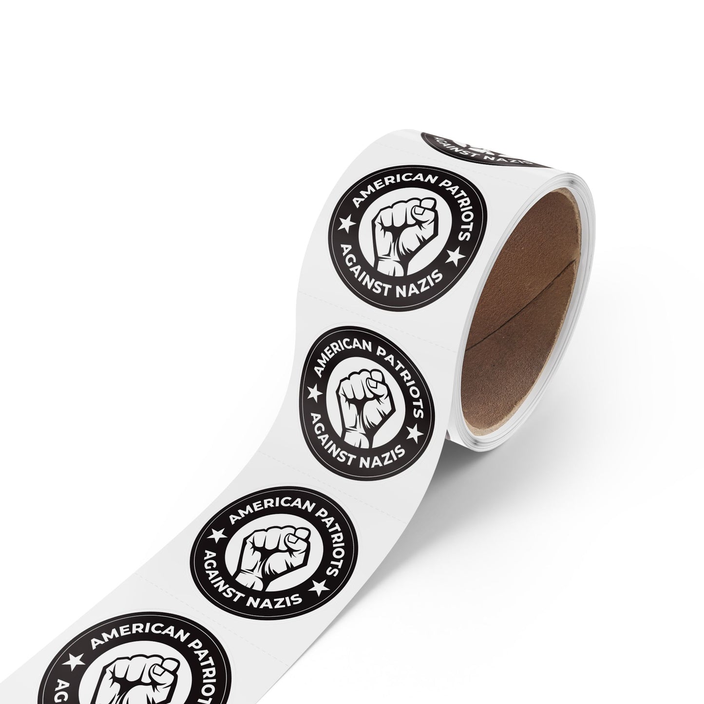 American Patriots Against Nazis Round Sticker Label Rolls