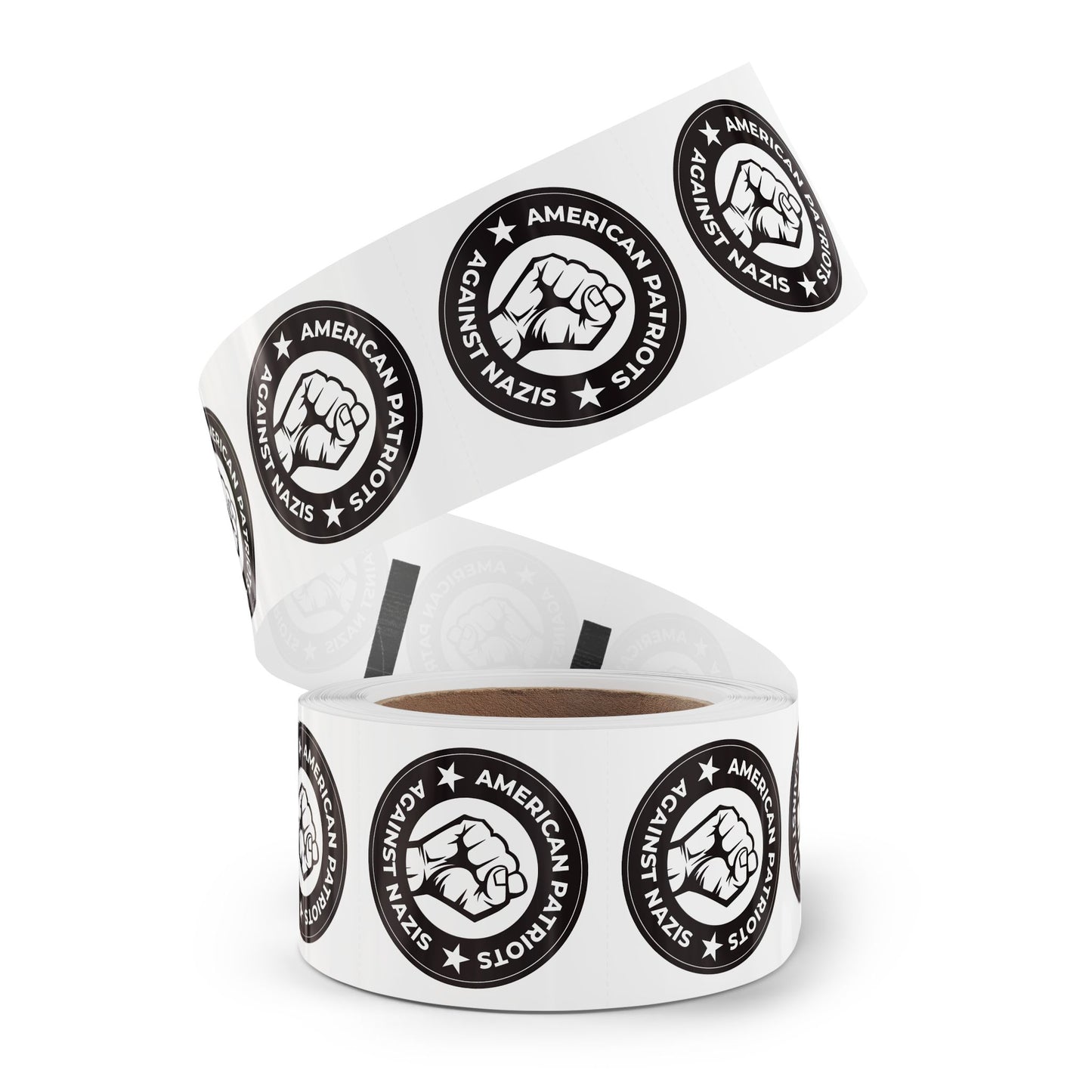 American Patriots Against Nazis Round Sticker Label Rolls