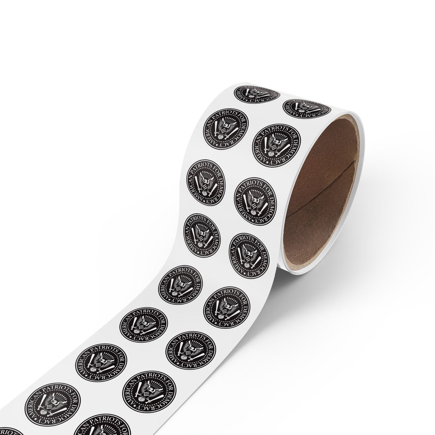 American Patriots For Democracy Round Sticker Label Rolls