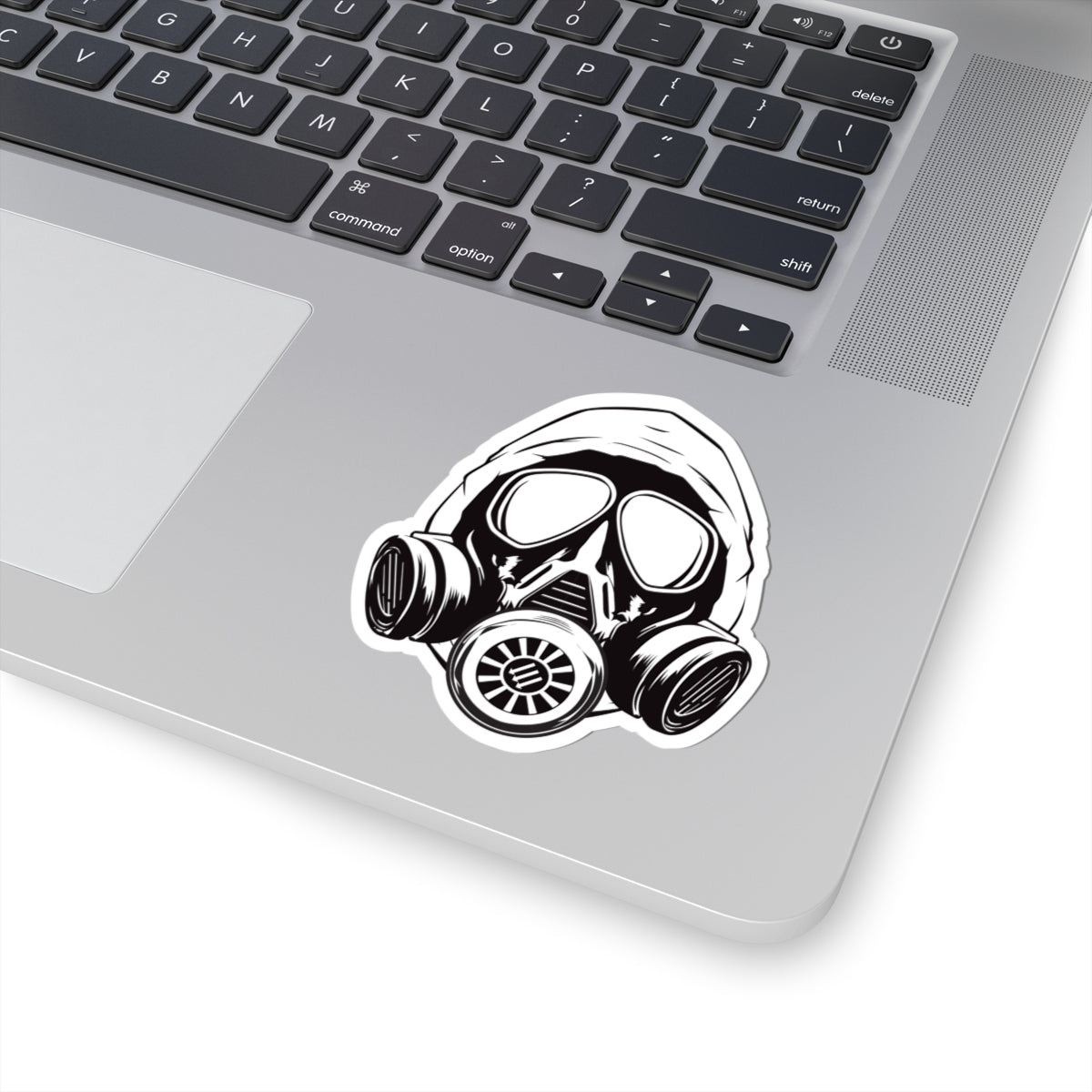 Hooded Antifa Gasmask Three Arrows - Kiss-Cut Sticker