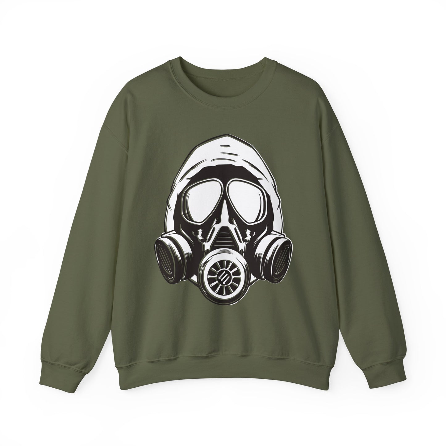 Hooded Antifa Gasmask Three Arrows - Sweatshirt