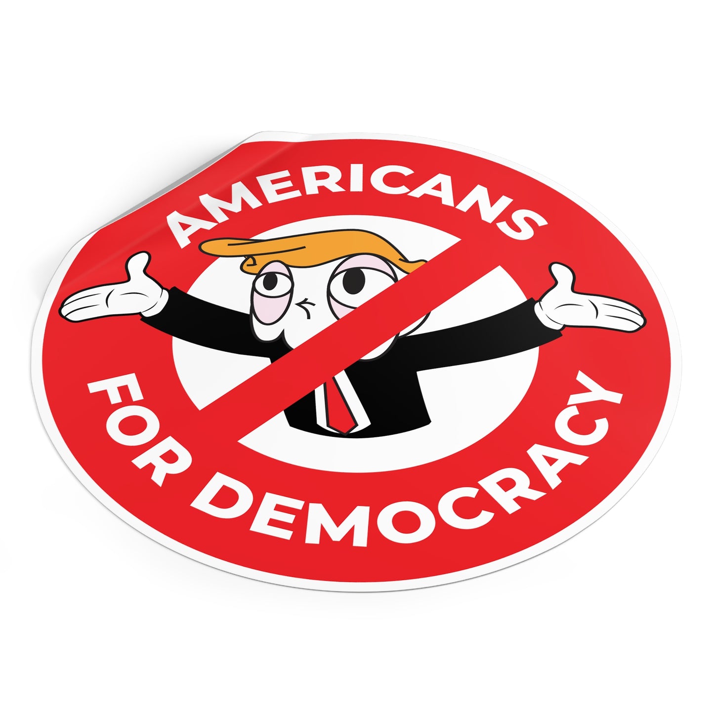 Americans For Democracy - Round Vinyl Stickers