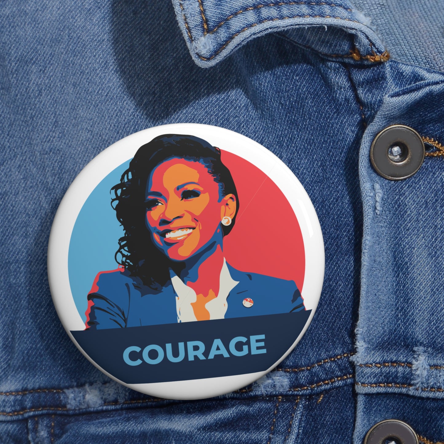 Jasmine Crockett Courage - Pin Button