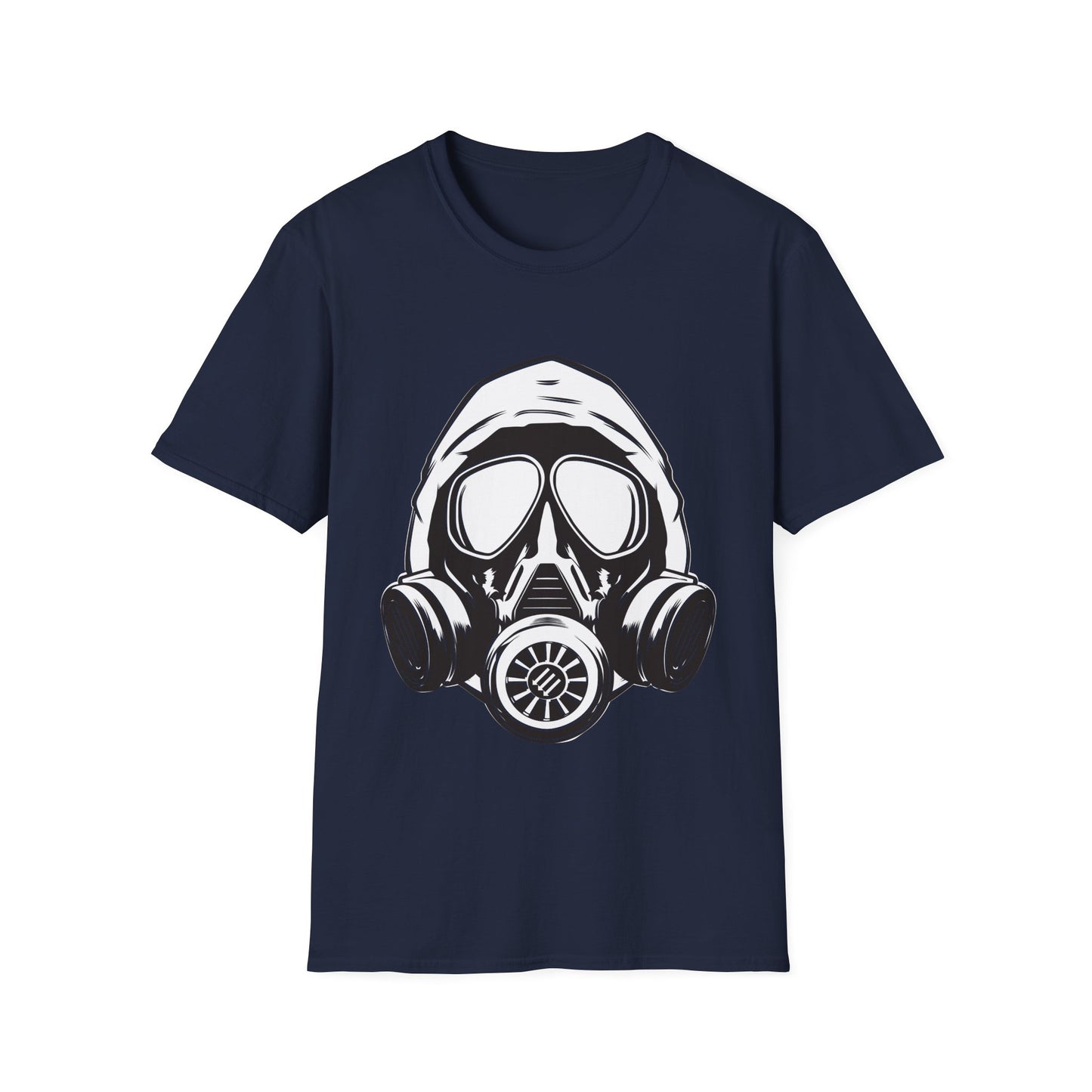Hooded Antifa Gasmask Three Arrows T-shirt