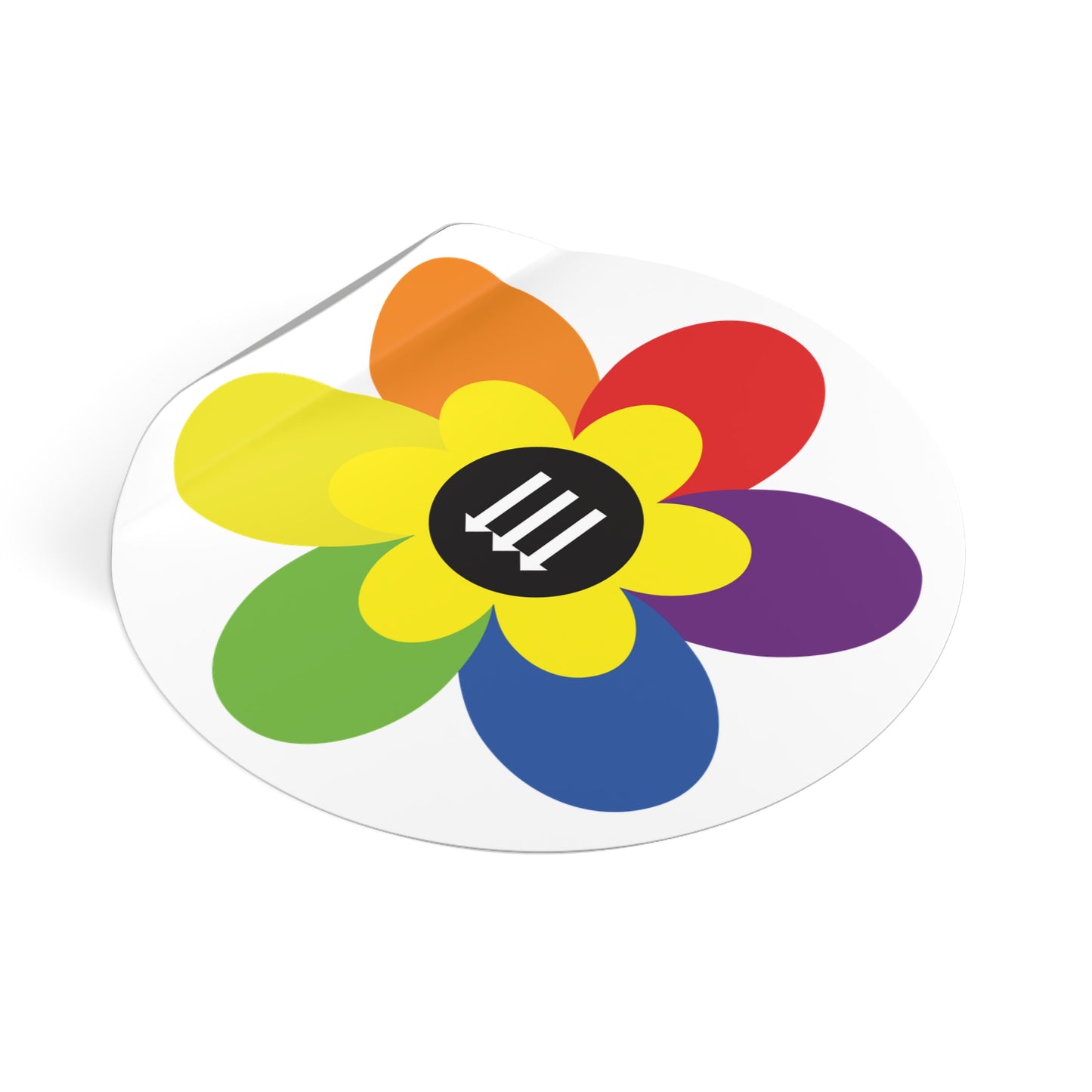 Flower Power - Round Vinyl Stickers