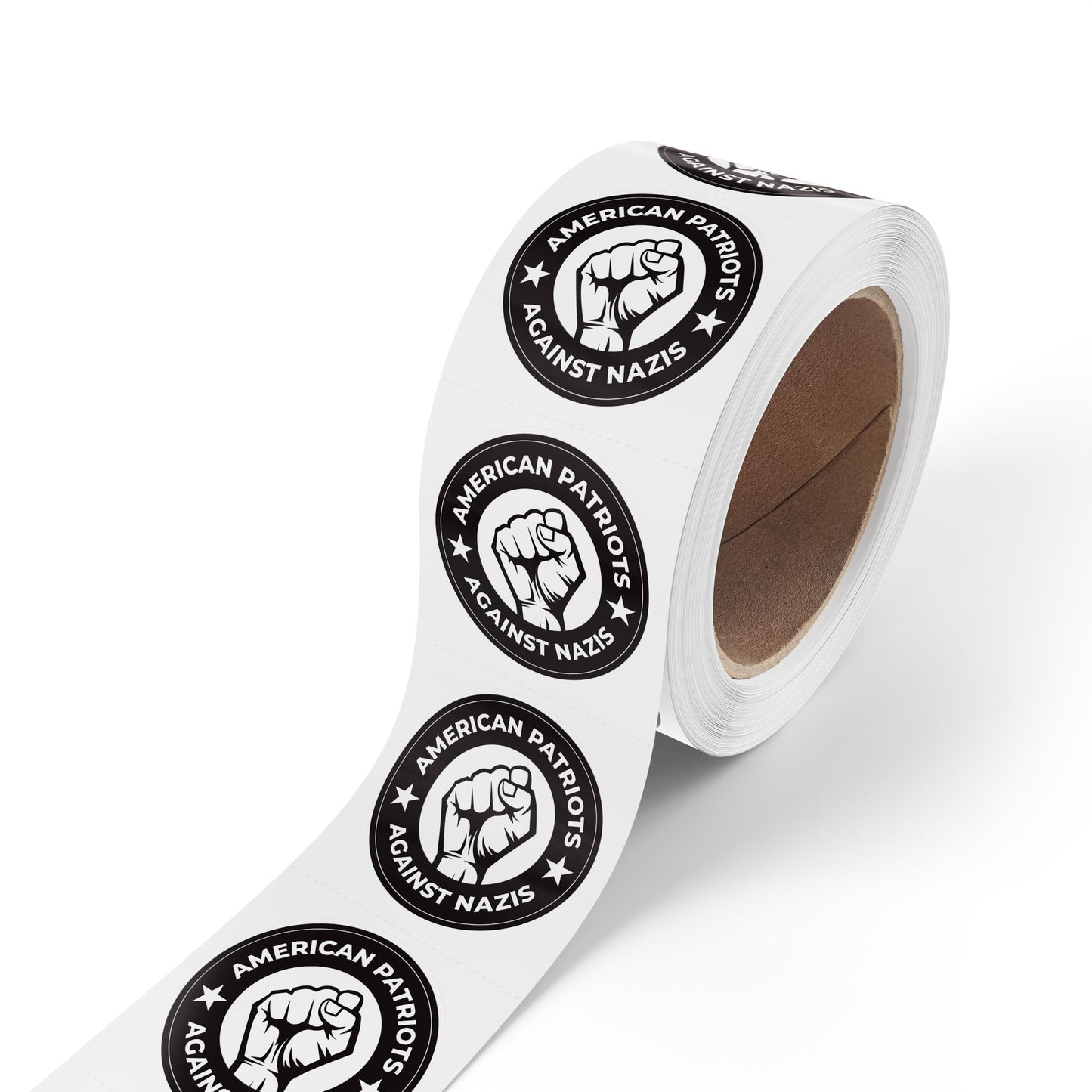 American Patriots Against Nazis Round Sticker Label Rolls
