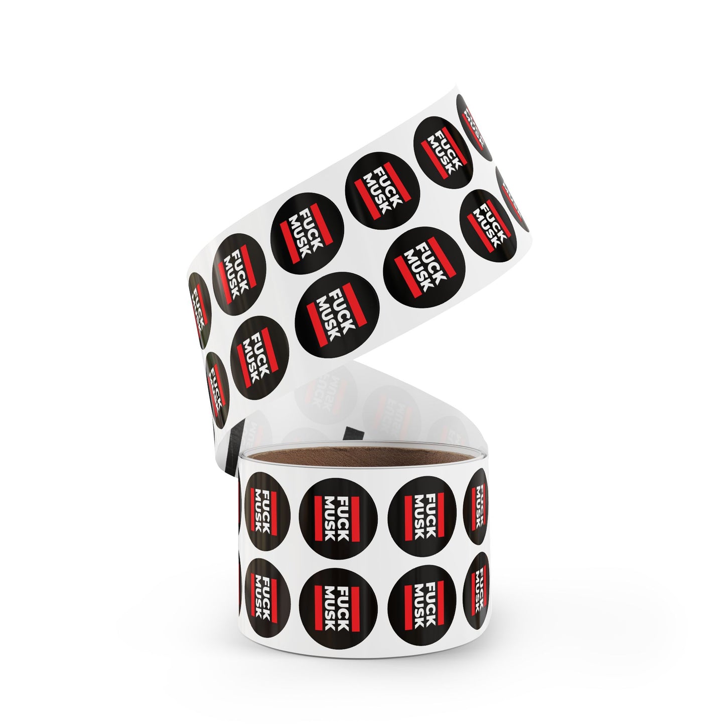 Fuck Musk Round Sticker Label Rolls