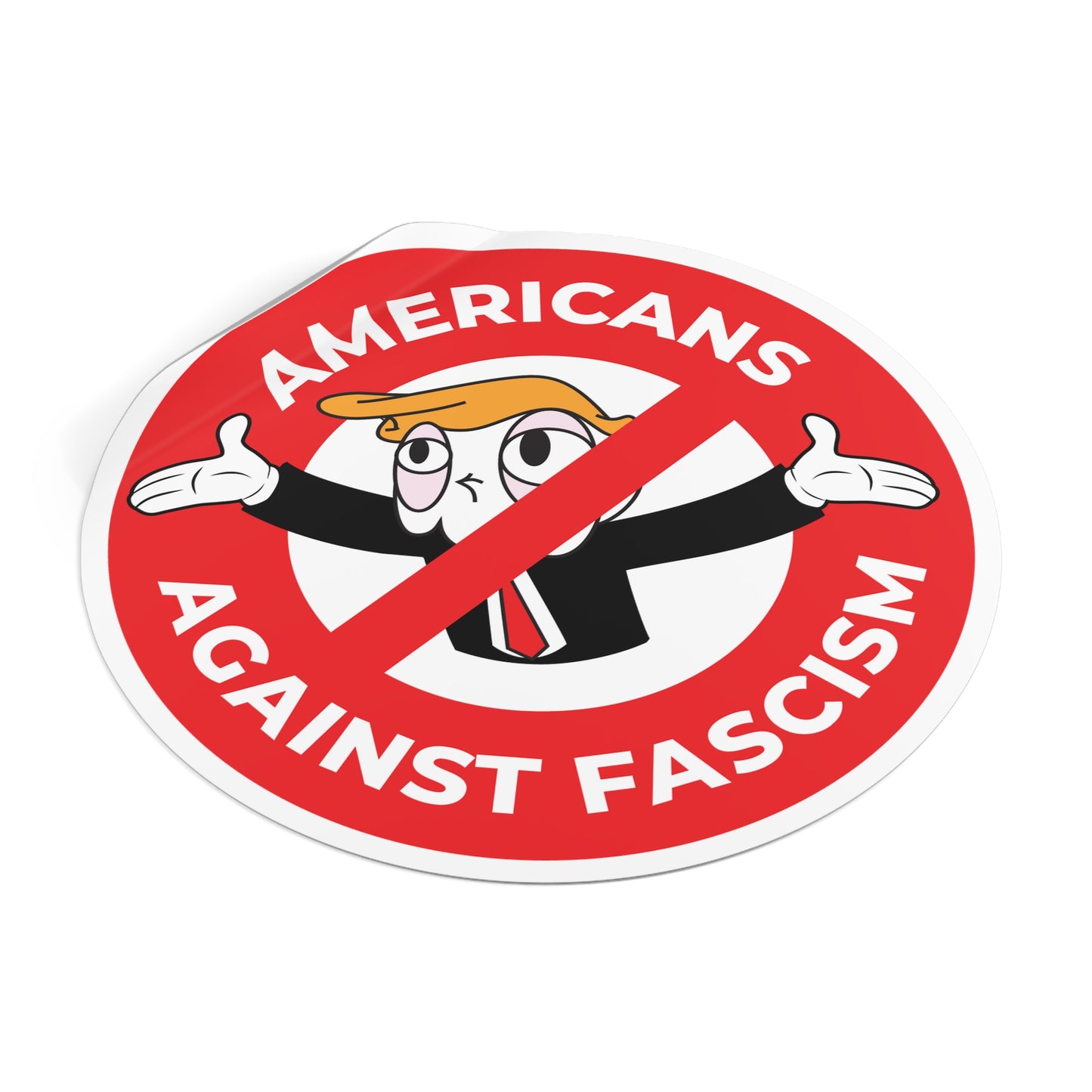 Americans Against Fascism - Round Vinyl Stickers - Free Oppression