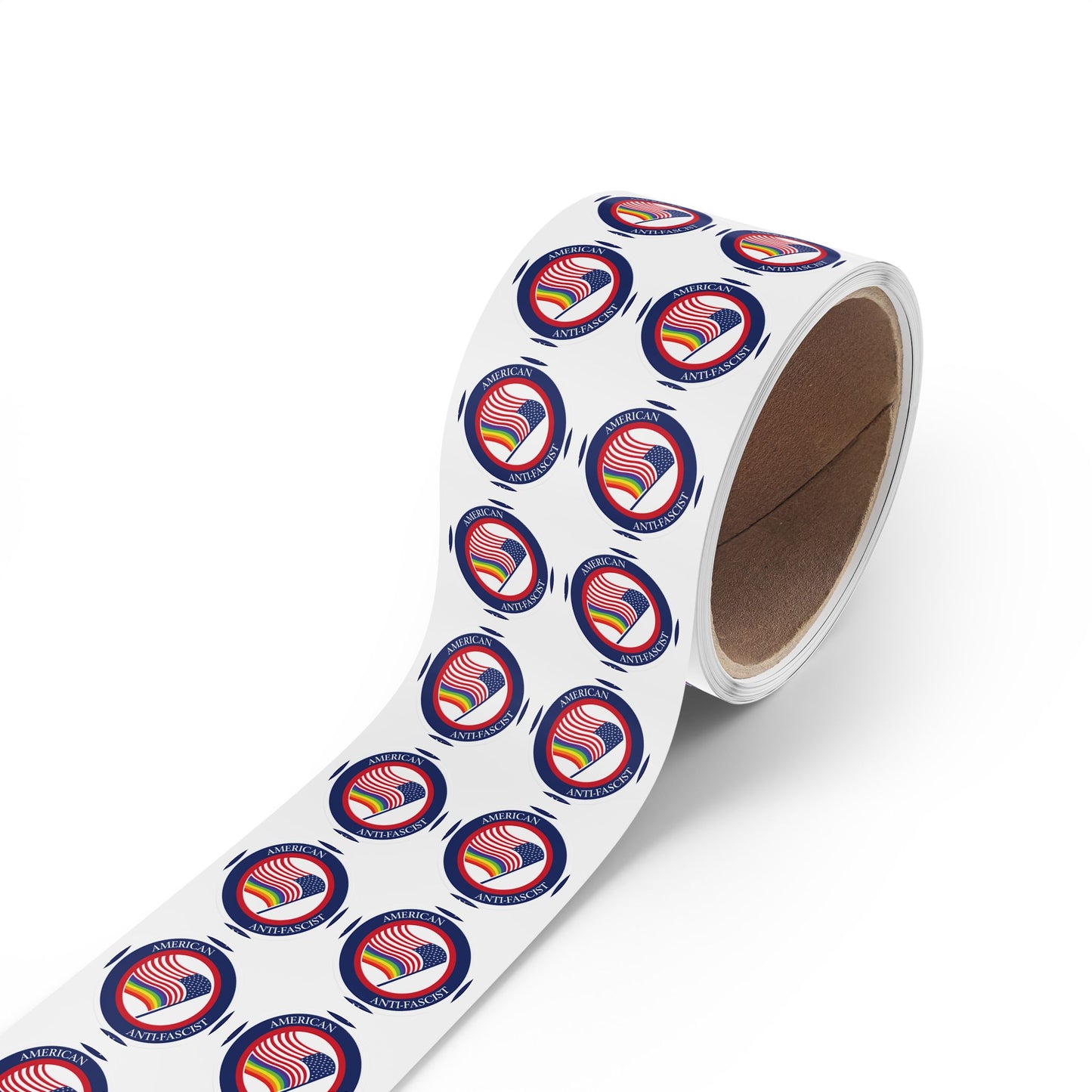 American Anti-Fascist Round Sticker Label Rolls